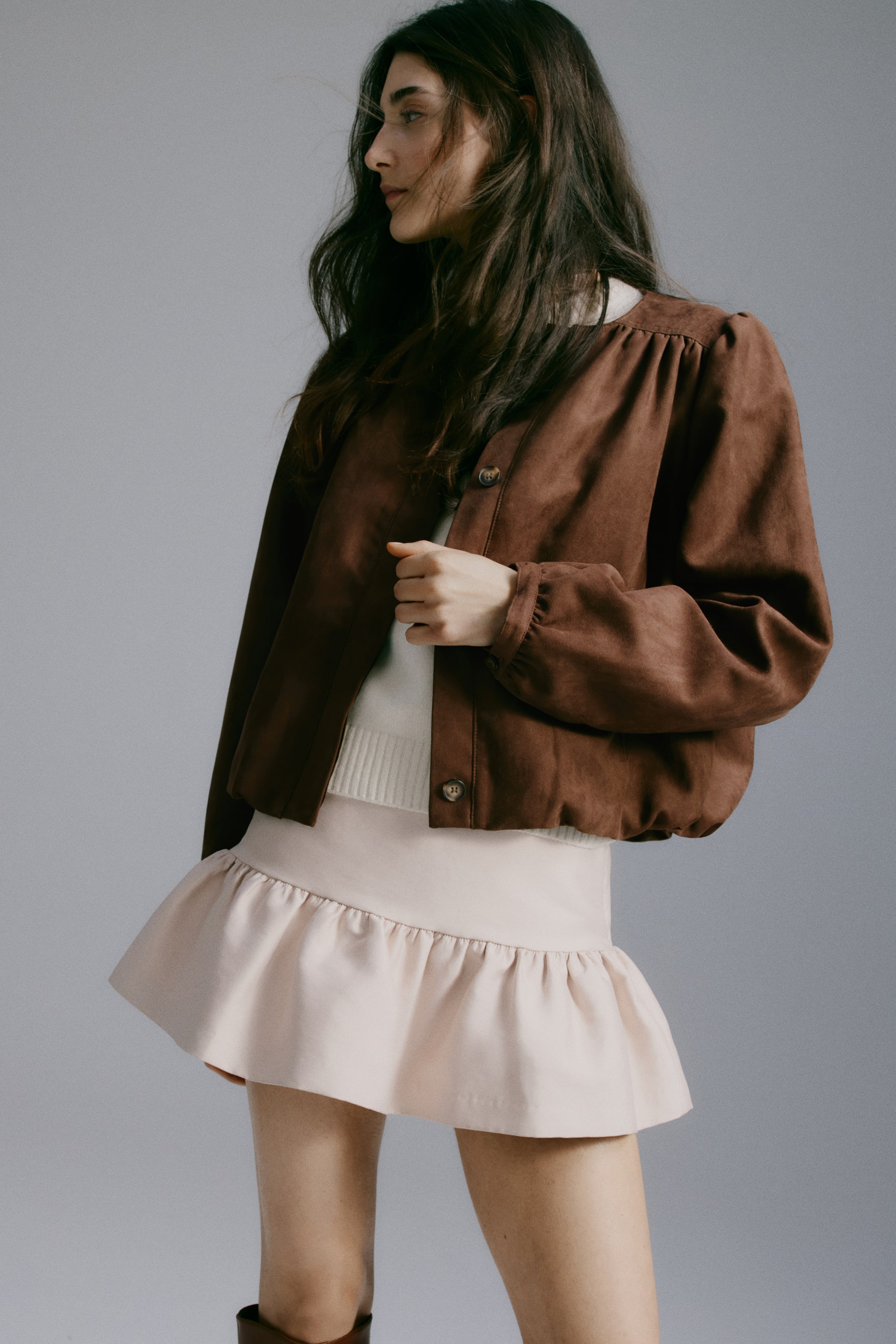 Veste grande taille en sergé