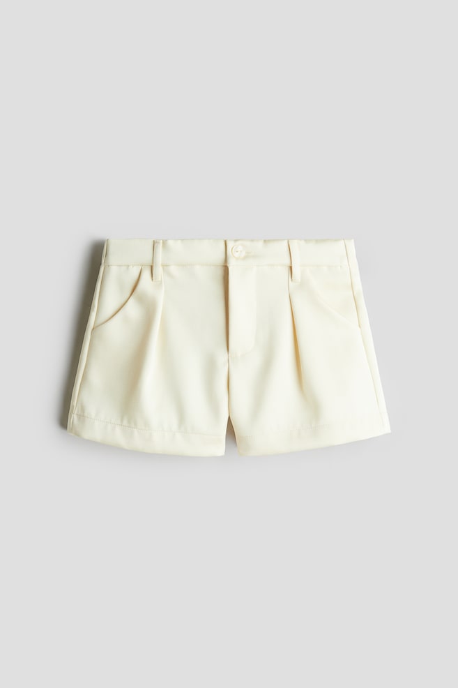 Plissierte Shorts - Hellgelb - 1