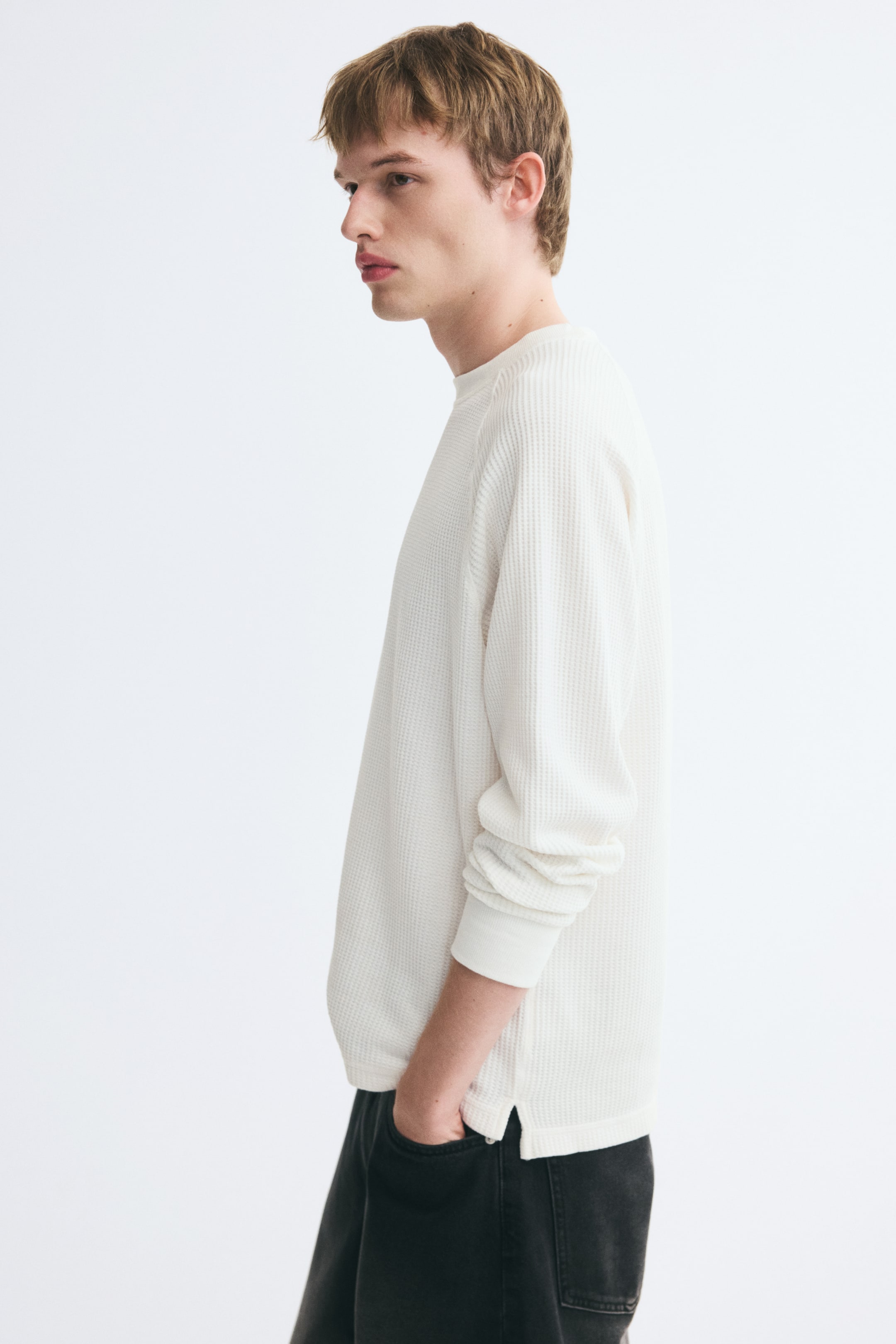 Regular-Fit Waffled Shirt