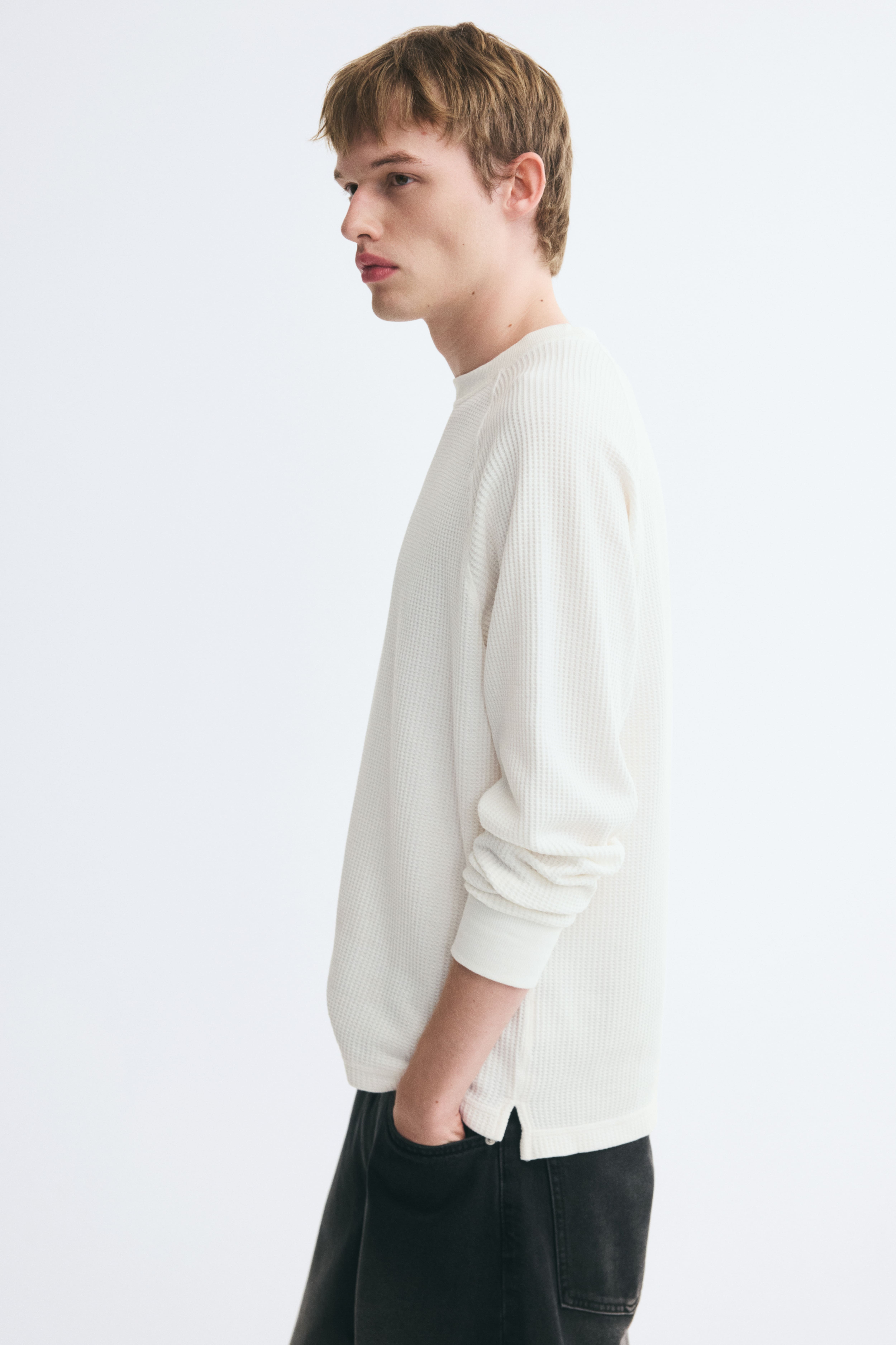Regular-Fit Waffled Shirt