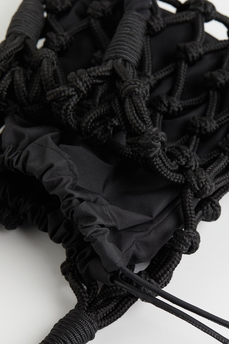 Small string pouch bag Black Ladies H&M GB