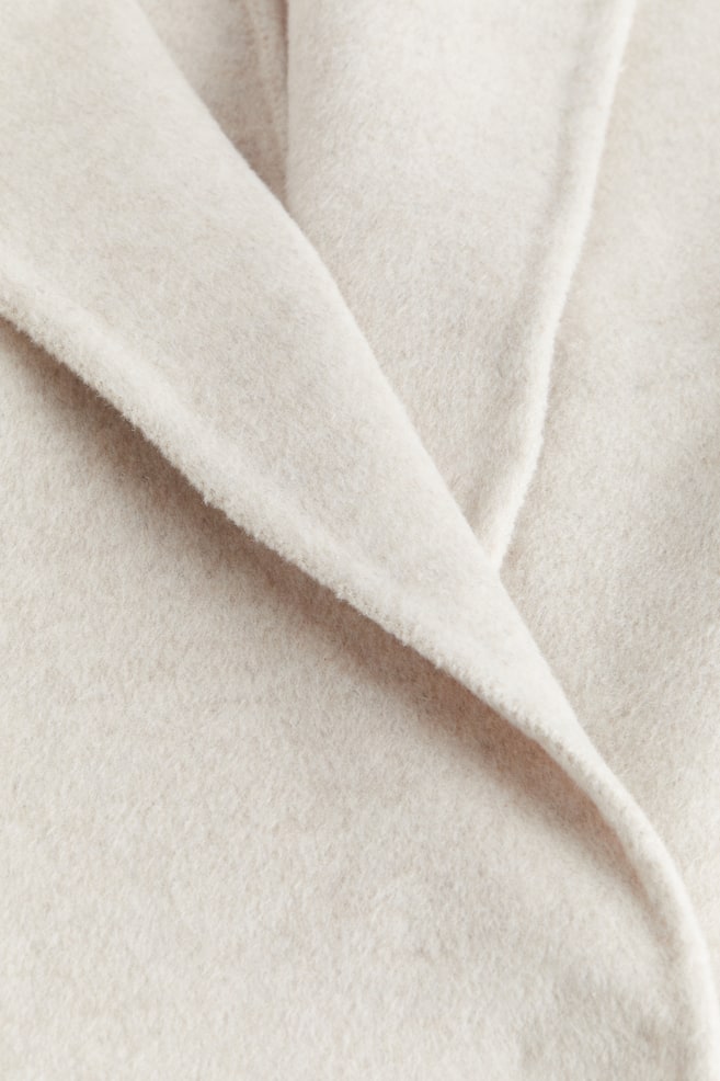 Wool-blend coat - Light beige/Dark brown - 3