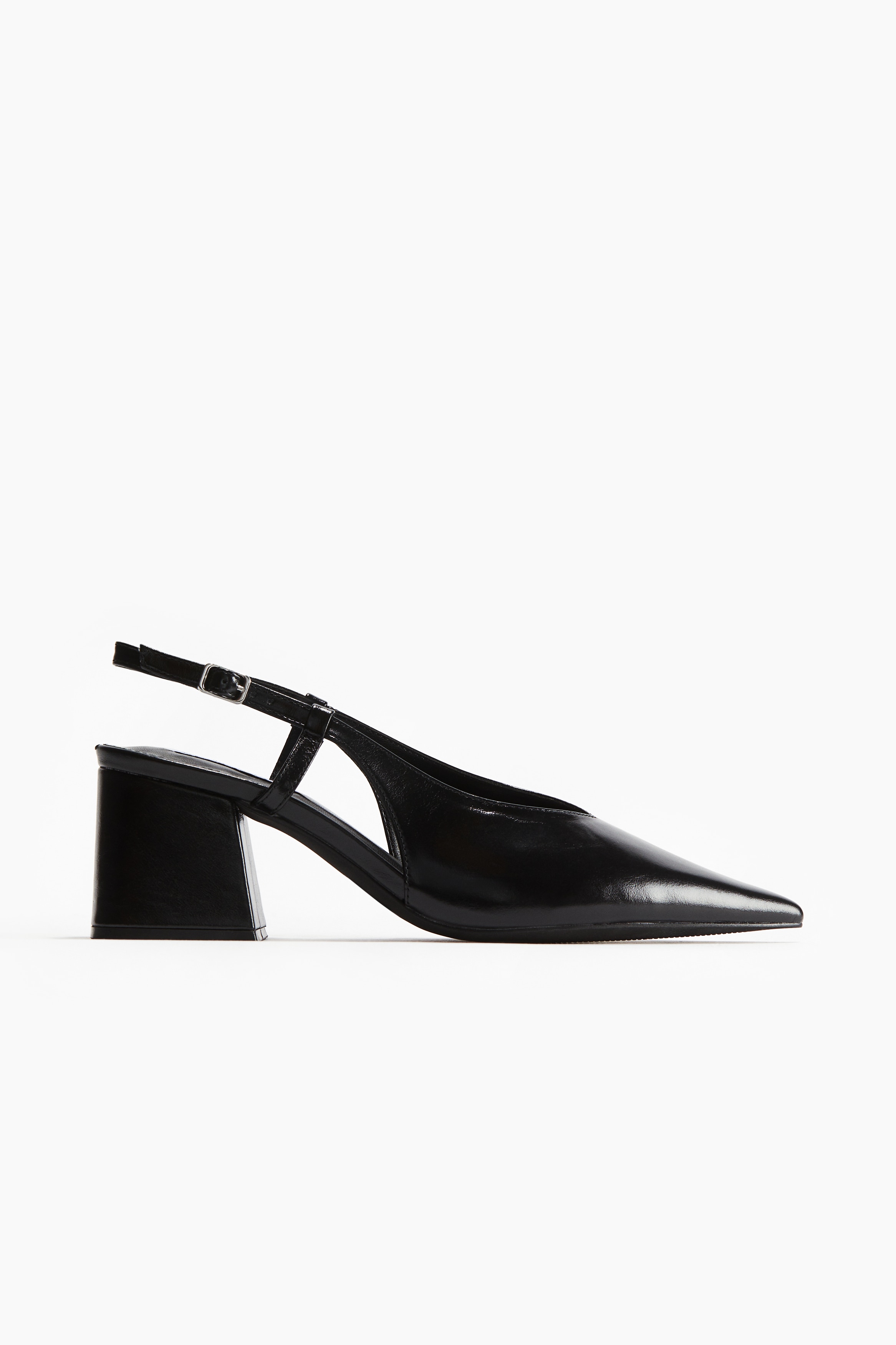 H & M - Barge Slingbacks - Schwarz - Damen