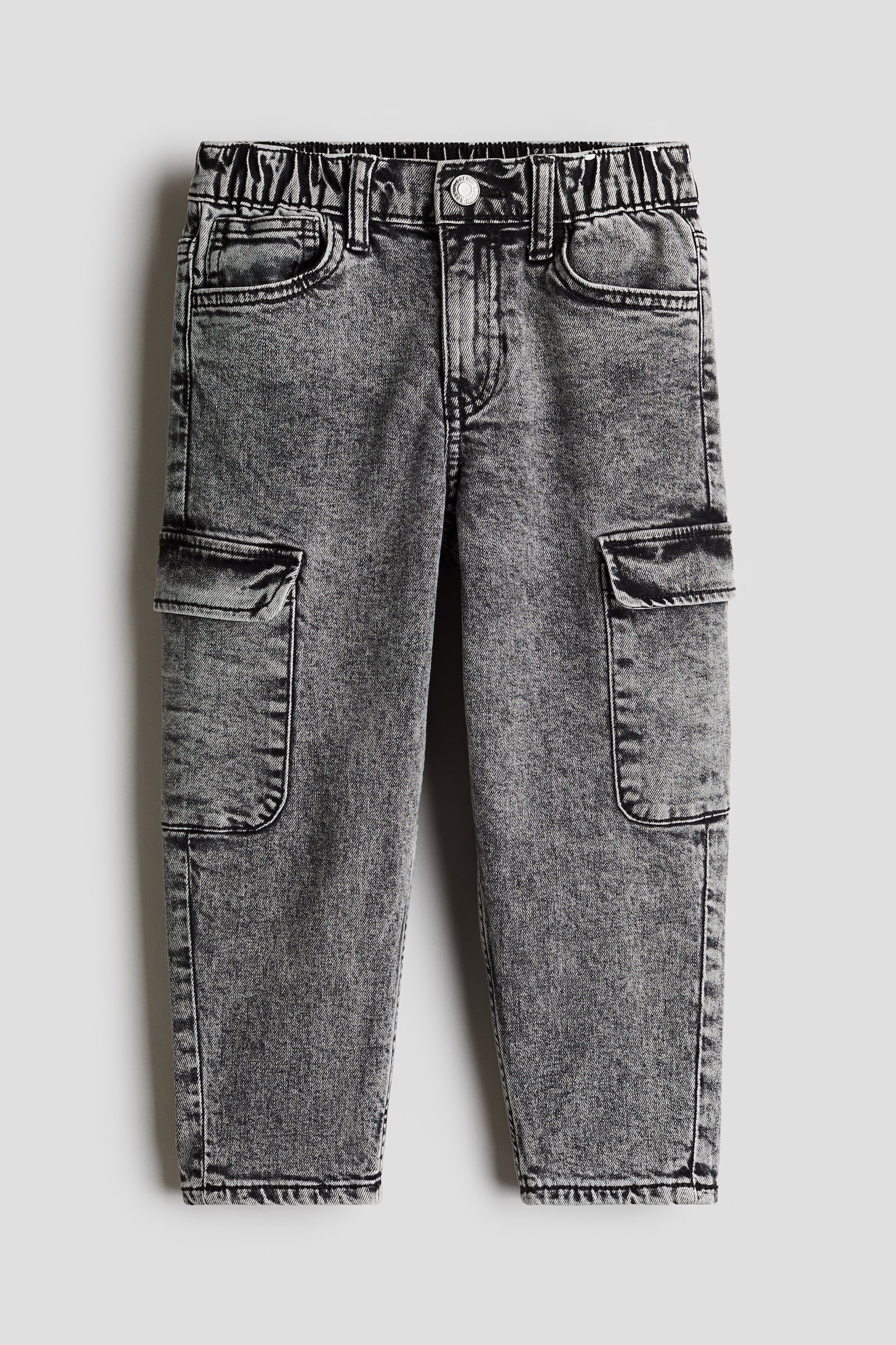 Relaxed Tapered Fit Jeans - Grey/Dark grey - 1