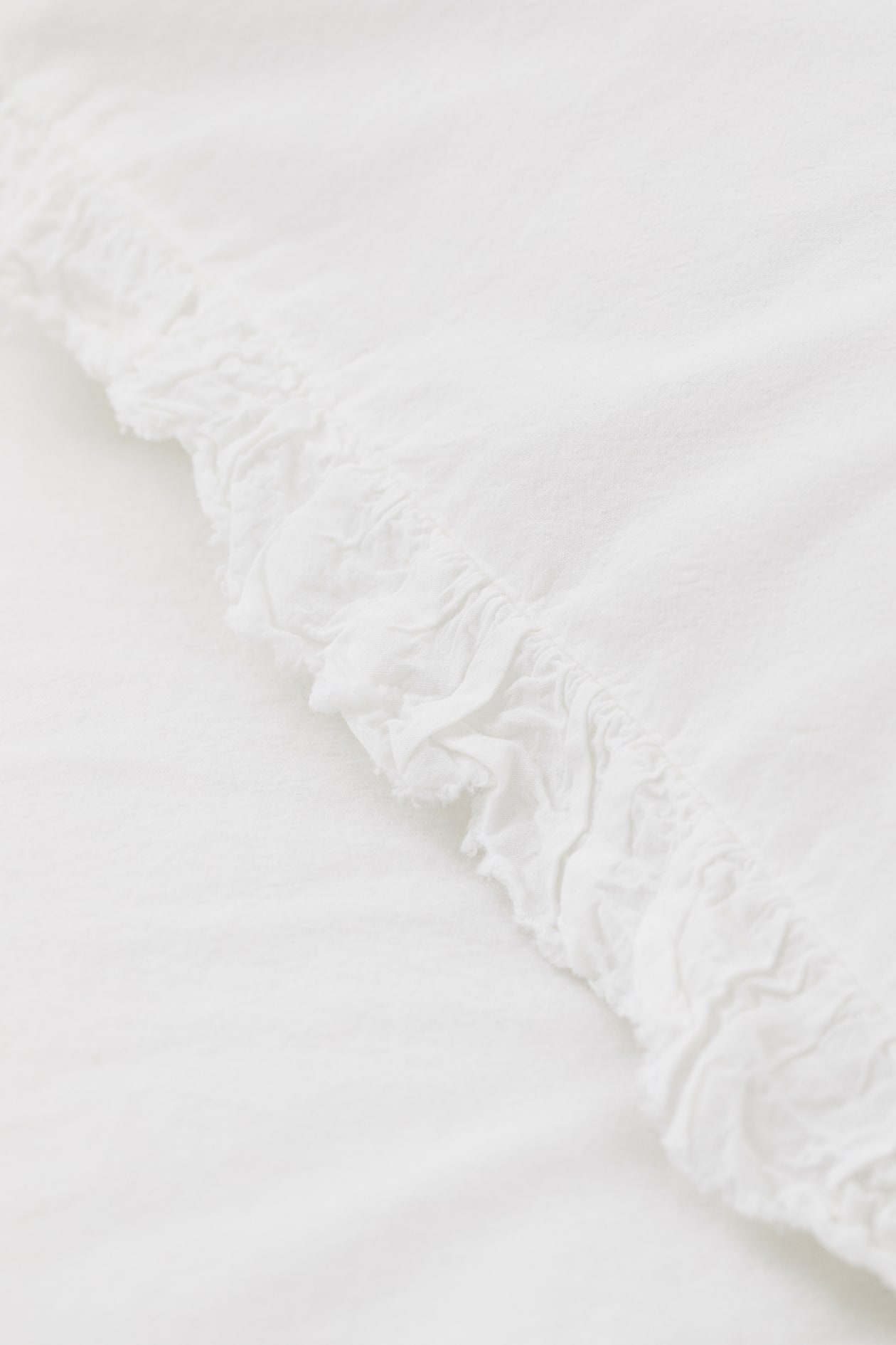 Frill-trimmed double/king duvet cover set - White - Home All | H&M GB