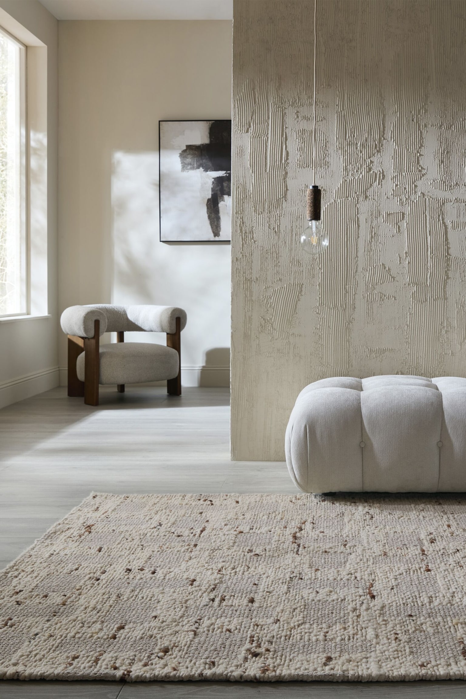 Tapis Rova En Laine Mélangée-Naturel - 2