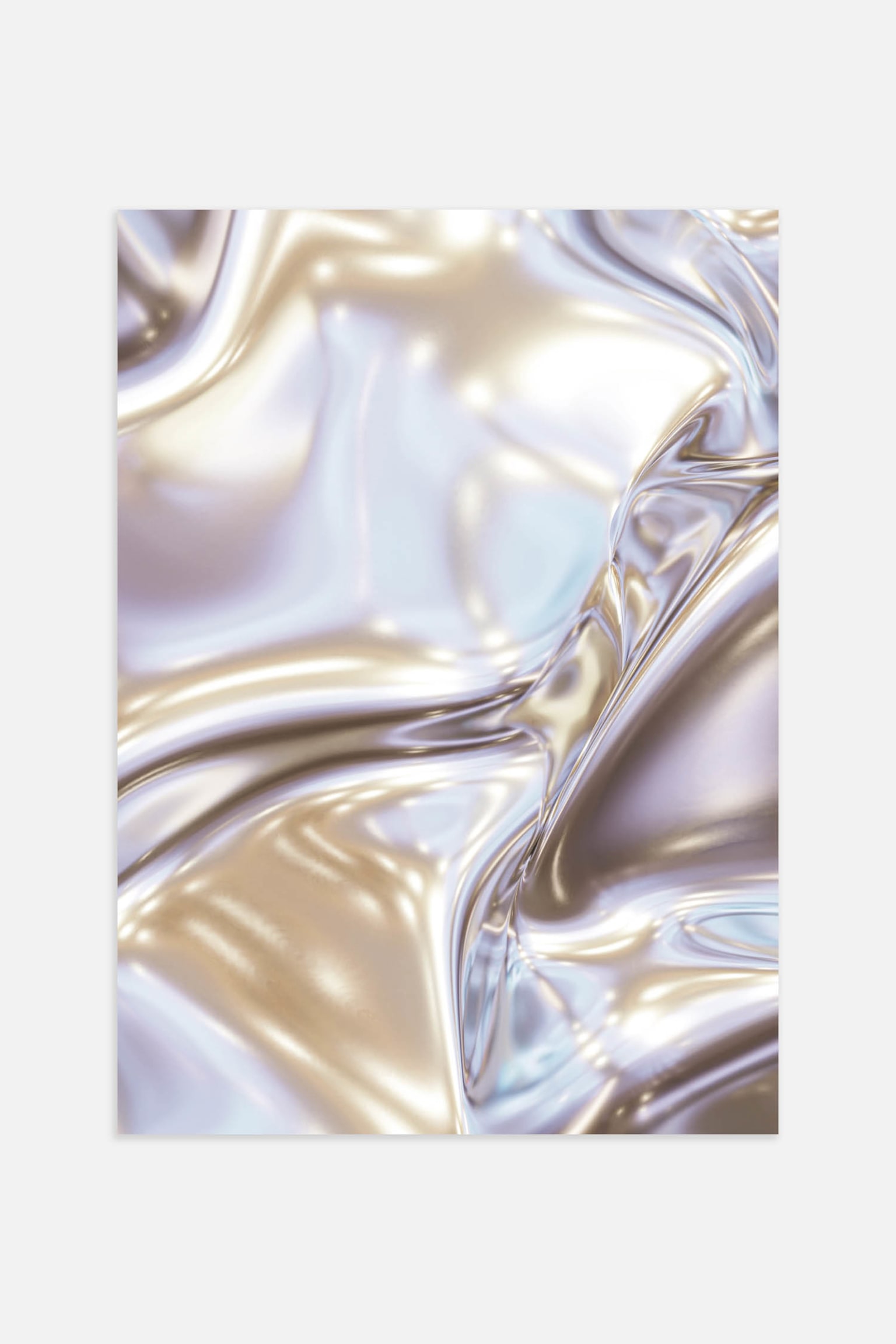 Metallic I Poster - White