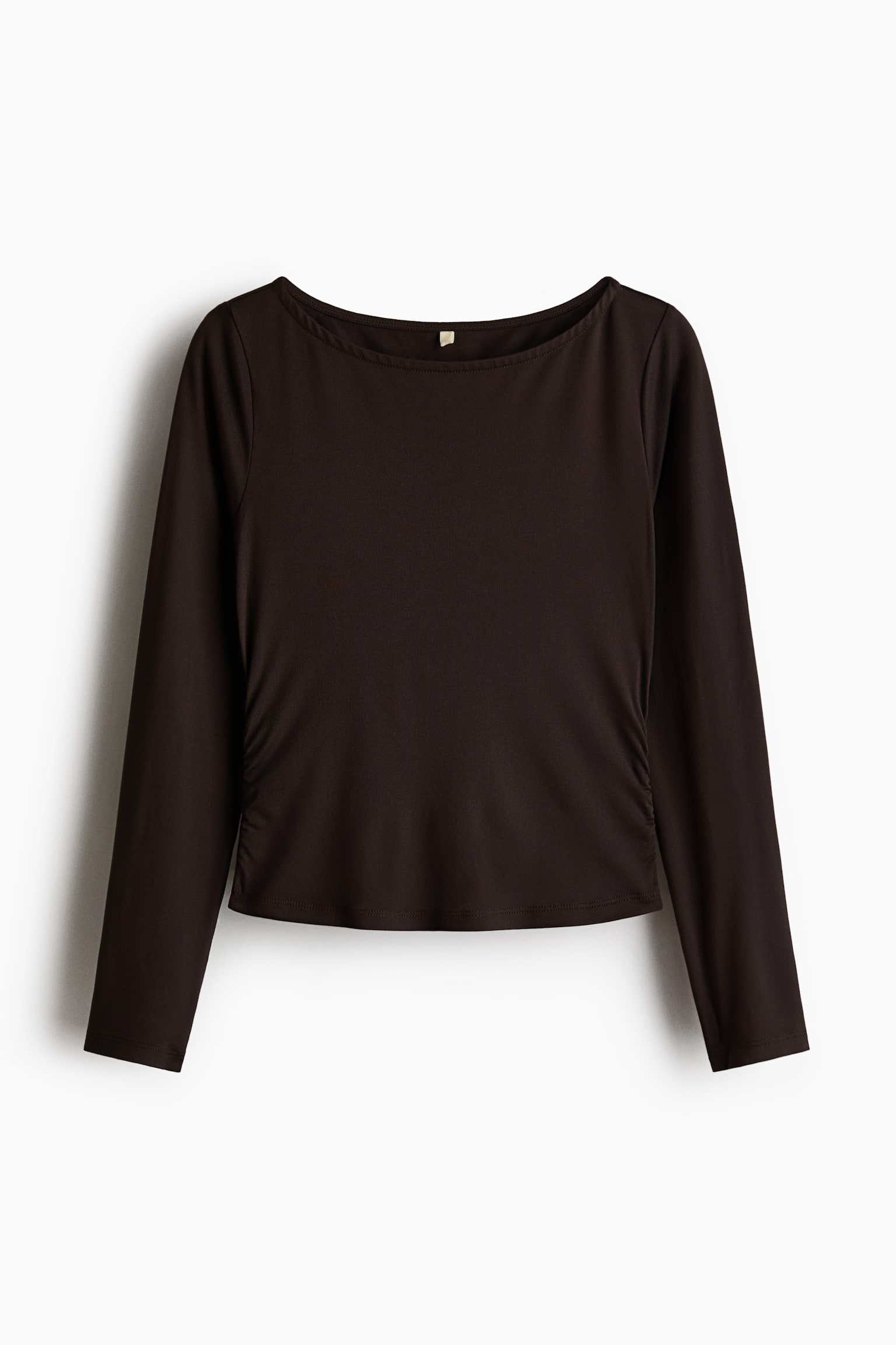 Sports top with SoftMove™ - Warm brown/Black - 2