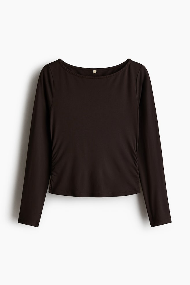 Sports top with SoftMove™ - Warm brown - 1