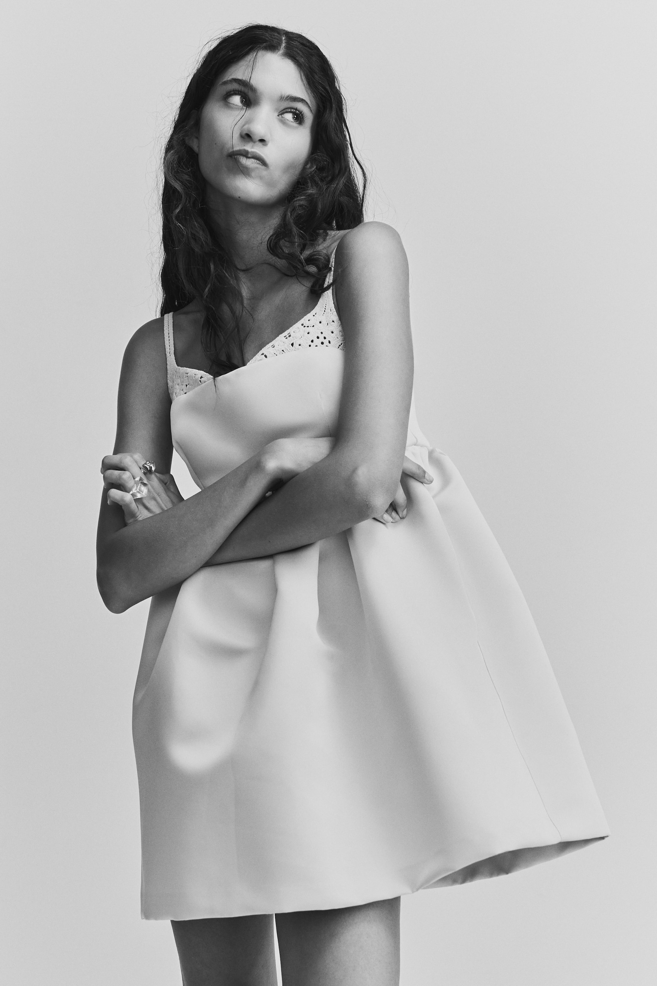 View larger image: Layered-Look Strappy Dress - White - Ladies | H&M PH 3