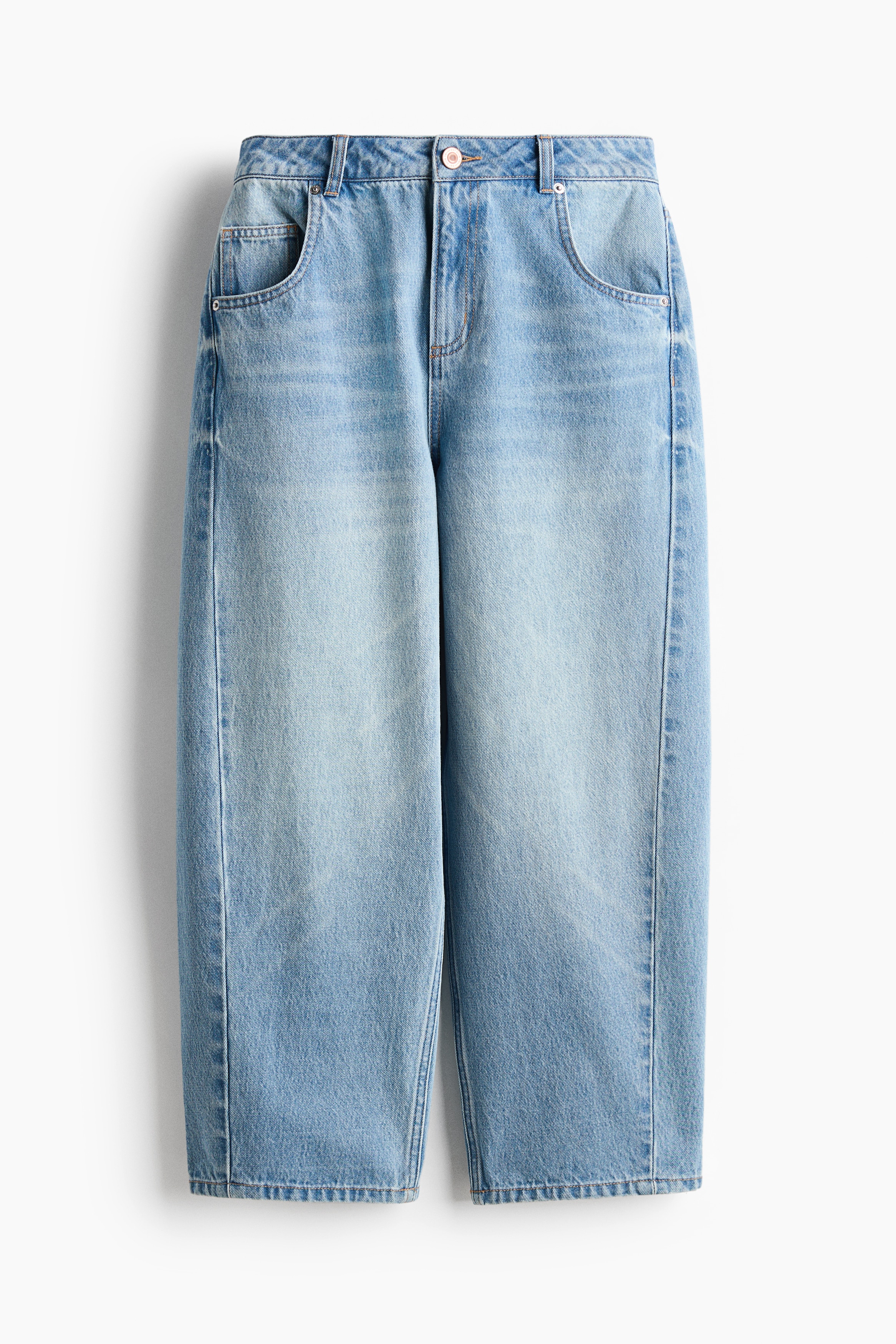 Barrel High Waist Ankle Jeans - Blu denim chiaro