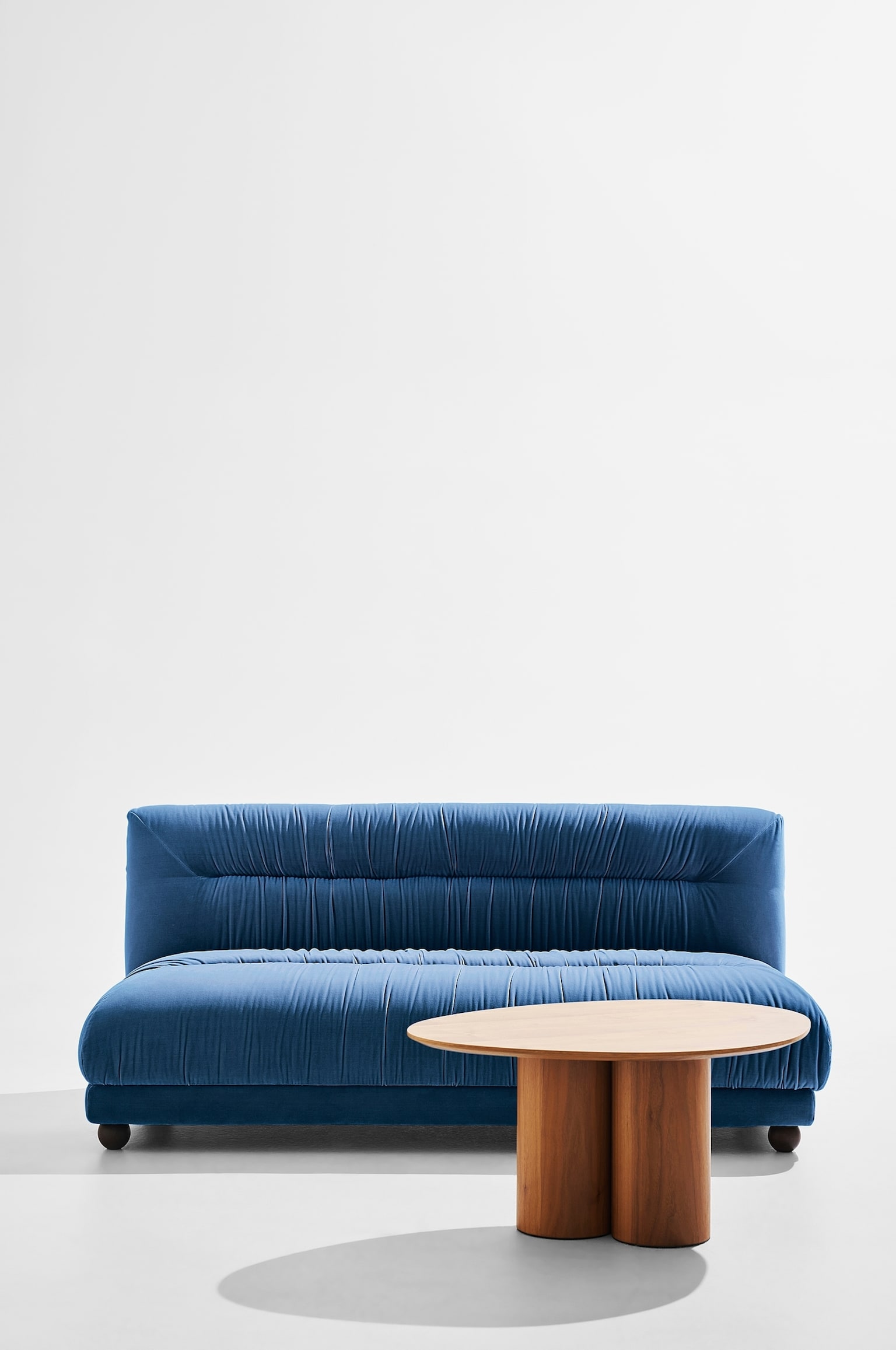 Elmo Zweisitzer-sofa - Blau Samt/Grüner Samt - 4