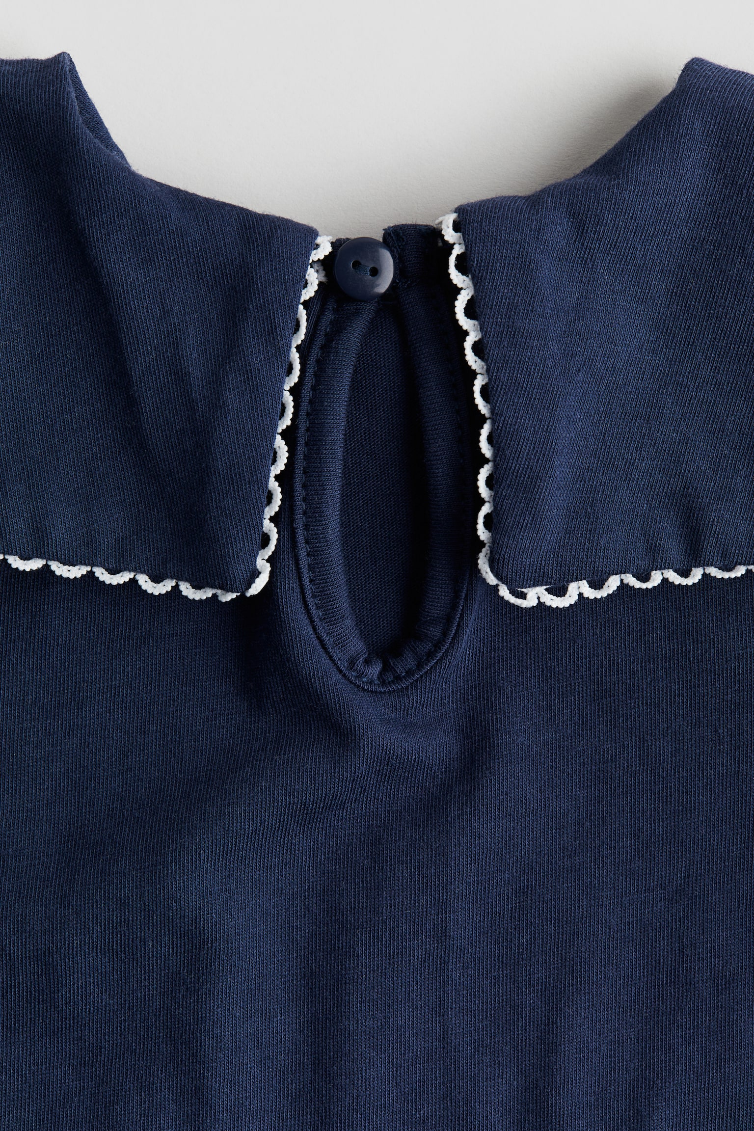 Cotton jersey sailor dress - Navy blue - 2