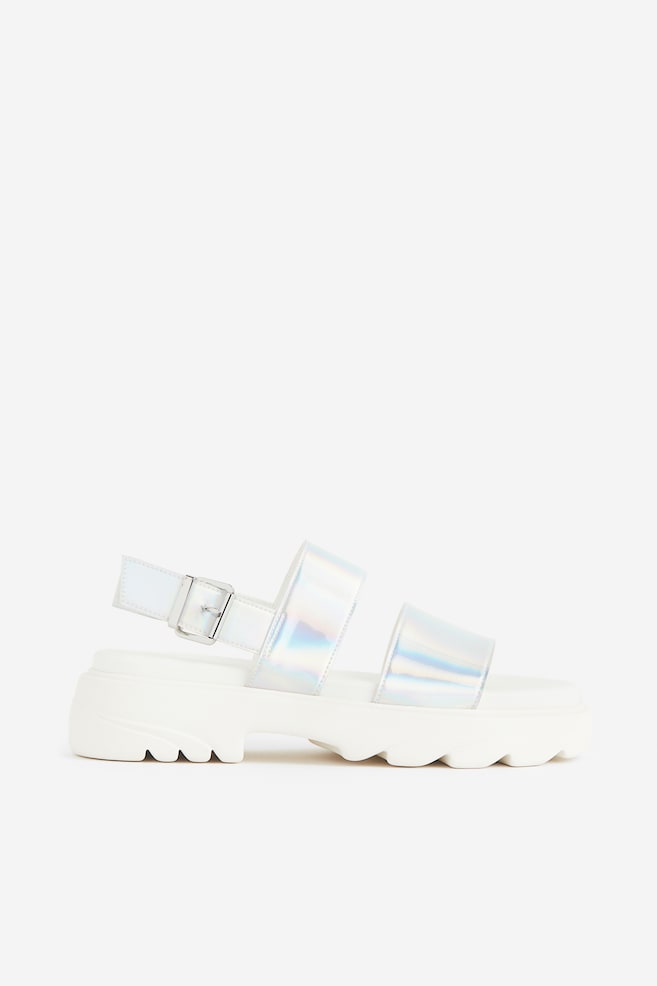 Chunky sandals - White/Holographic - 2