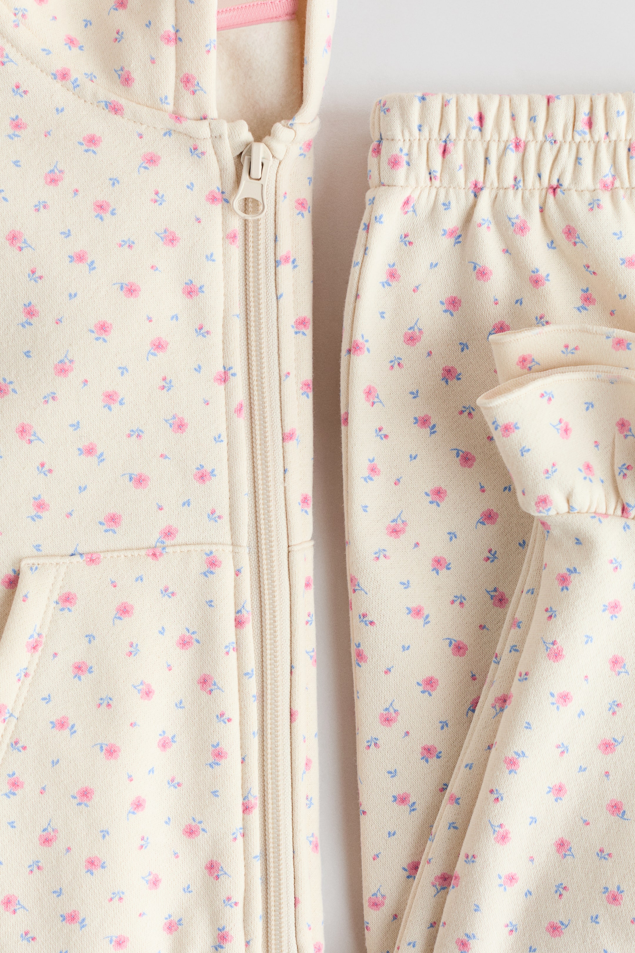 拡大画像を表示: プリントデザイン スウェット2アイテムセット - ライトベージュ／フローラル - Kids | H&M JP 5