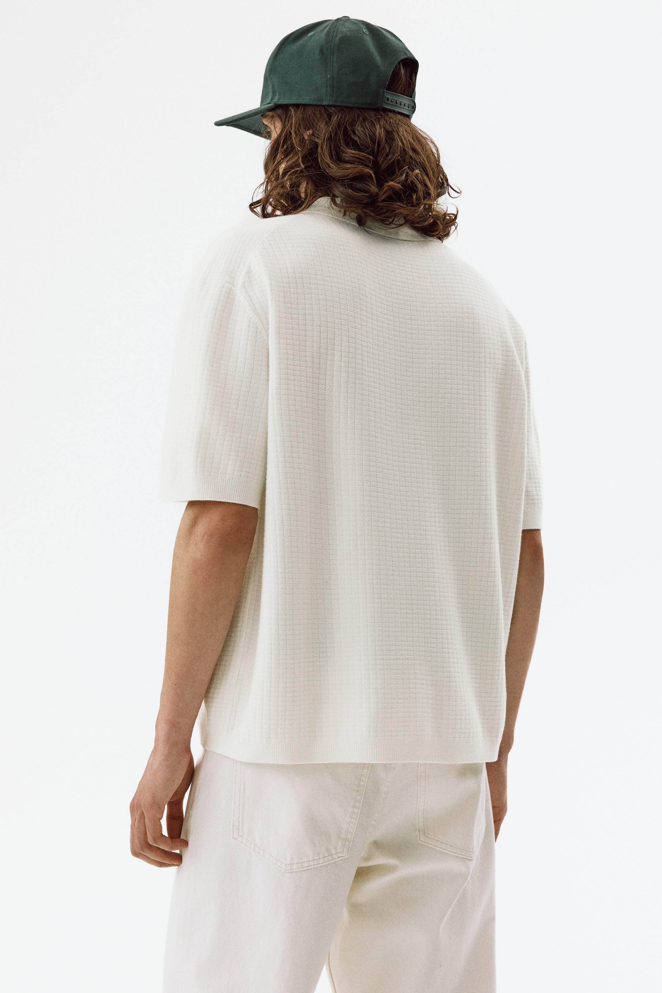 Chemise classique en tricot texturé