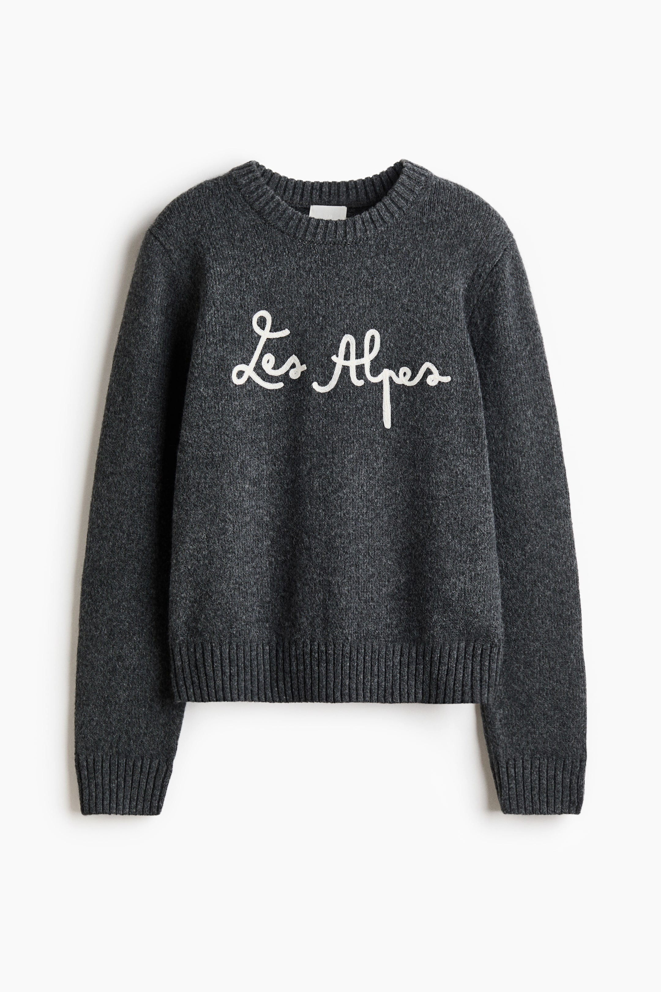 Ampliar la imagen: Suéter con diseño jacquard - Gris jaspeado/Les Alpes - Ladies | H&M MX 4
