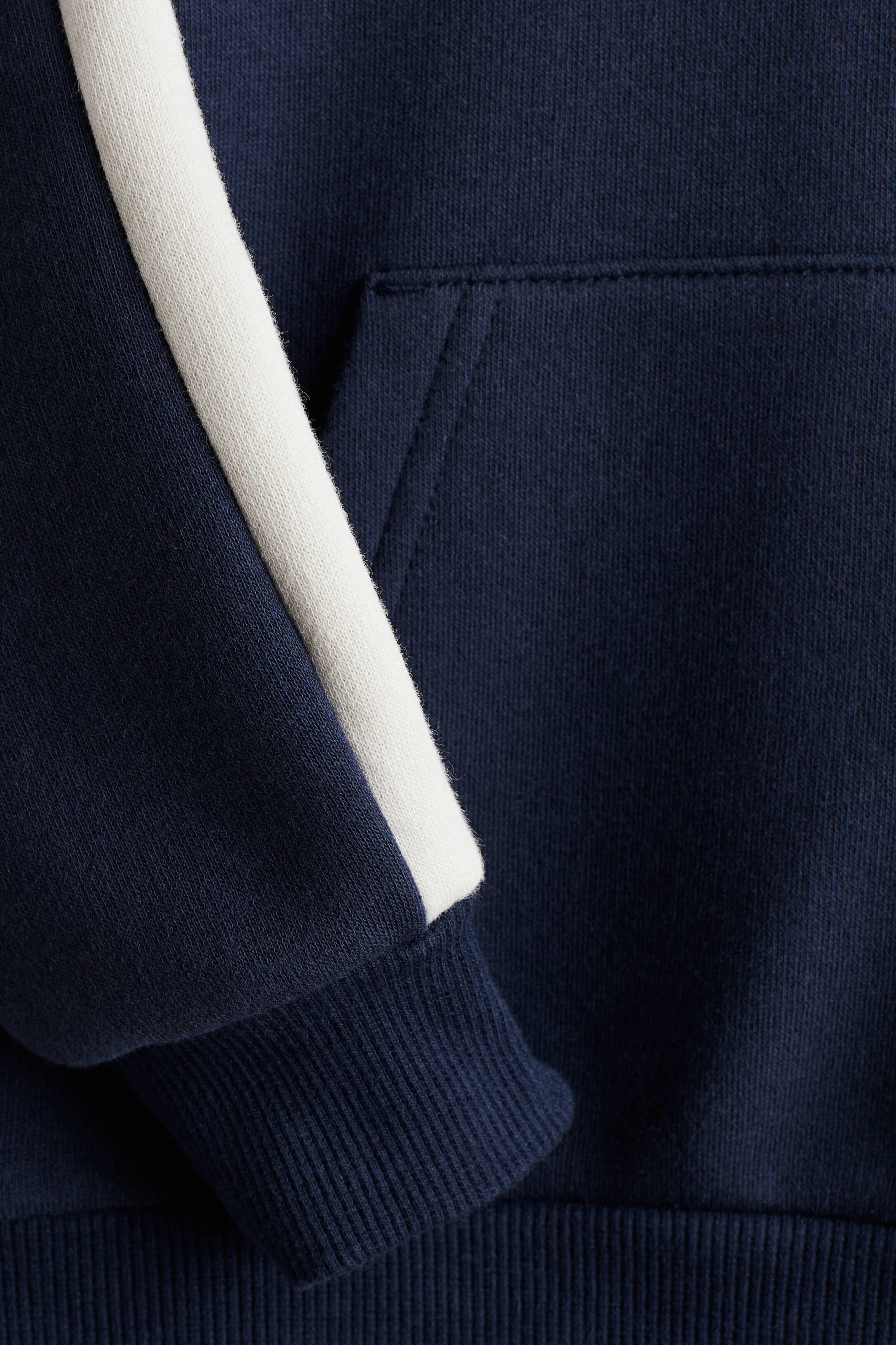 Contrast-Panel Hoodie