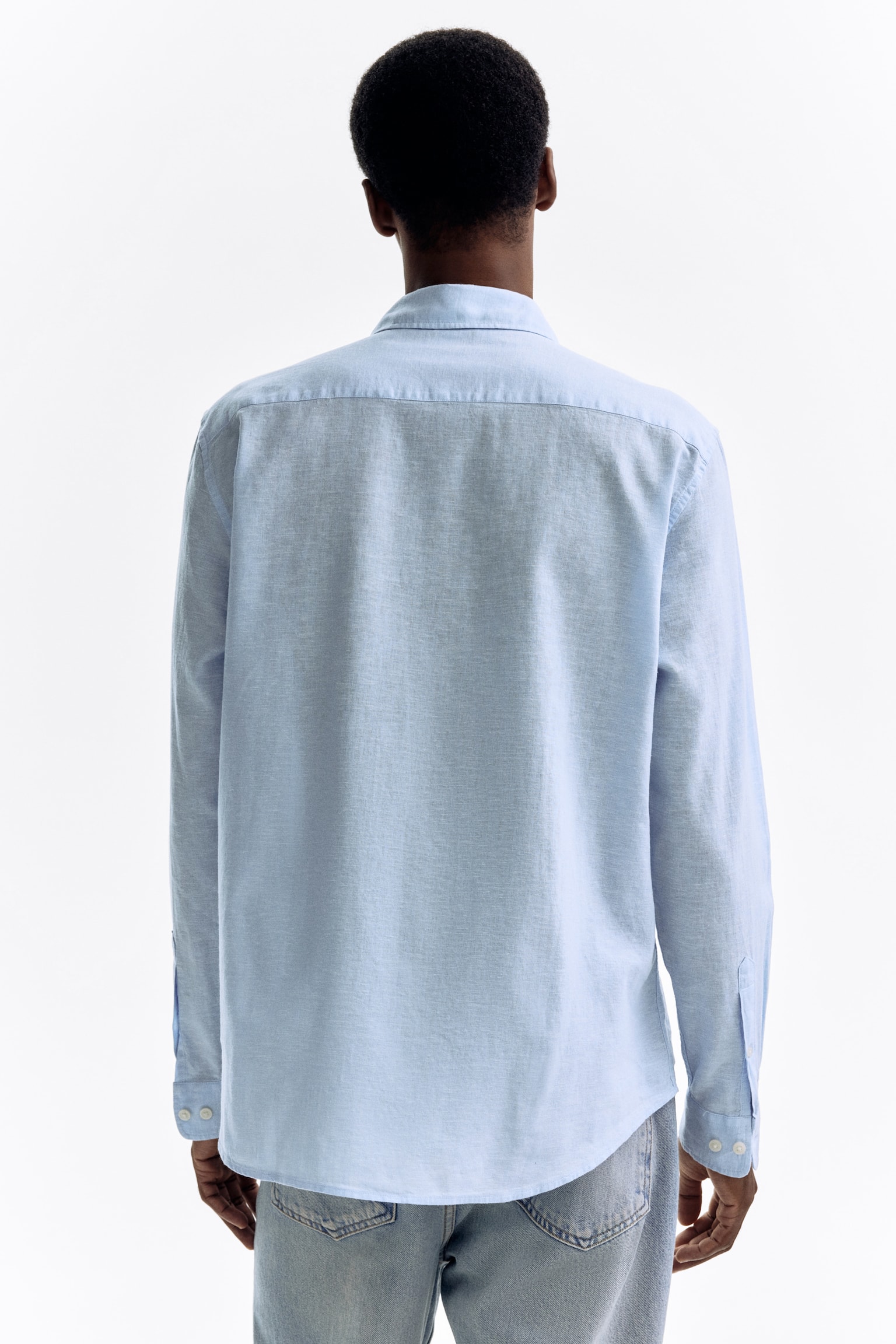 Hemd van linnenmix Regular Fit - Lichtblauw/Lichtbeige/Taupe/gestreept/Zwart/Beige/gestreept/Kakigroen/Marineblauw - 4