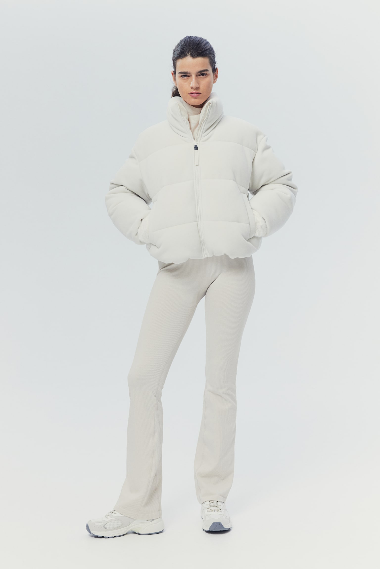 Padded jacket in ThermoMove™ - Light beige - 3