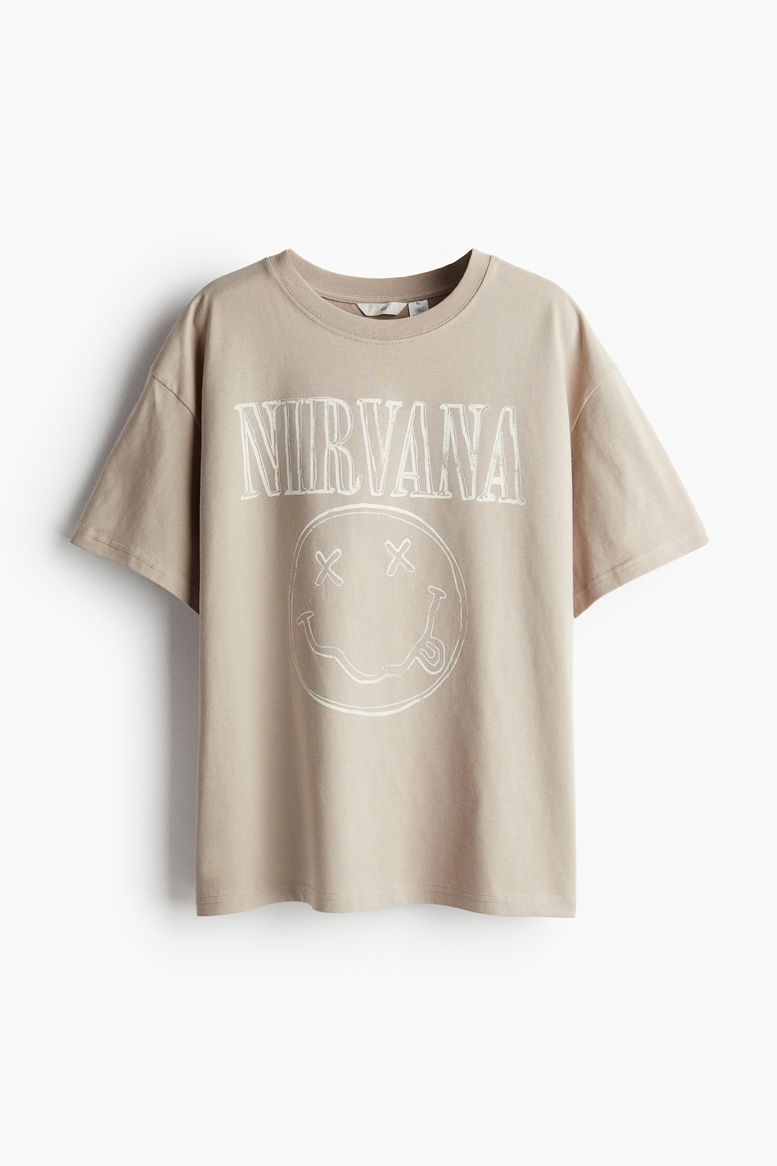 Oversize Print Tee - Beige/Nirvana/White/NFL/Dark grey/Pink Floyd/Dark grey/Nirvana/Cream/The Rolling Stones/Cream/Smiley® Originals/Dark grey/The Beatles/White/The Rolling Stones/Cream/Kurt Cobain/Cream/UCLA/Grey marle/Stanford University/Dark grey/AC/DC/Cream/Nirvana/Beige/Nirvana/White/The Rolling Stones/Yellow/UCLA/Dark grey/Nirvana/Dark grey/The Rolling Stones/Dark grey/Metallica/Light beige/Metallica/Red/Harvard University/Light beige/Metallica/Cream/The Rolling Stones - 2