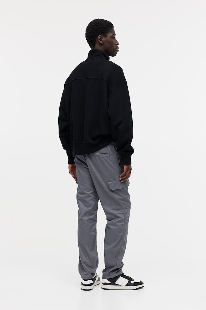 Pantalon cargo Regular Fit en tissu ripstop - Gris/Noir/Vert kaki foncé/Beige - 7