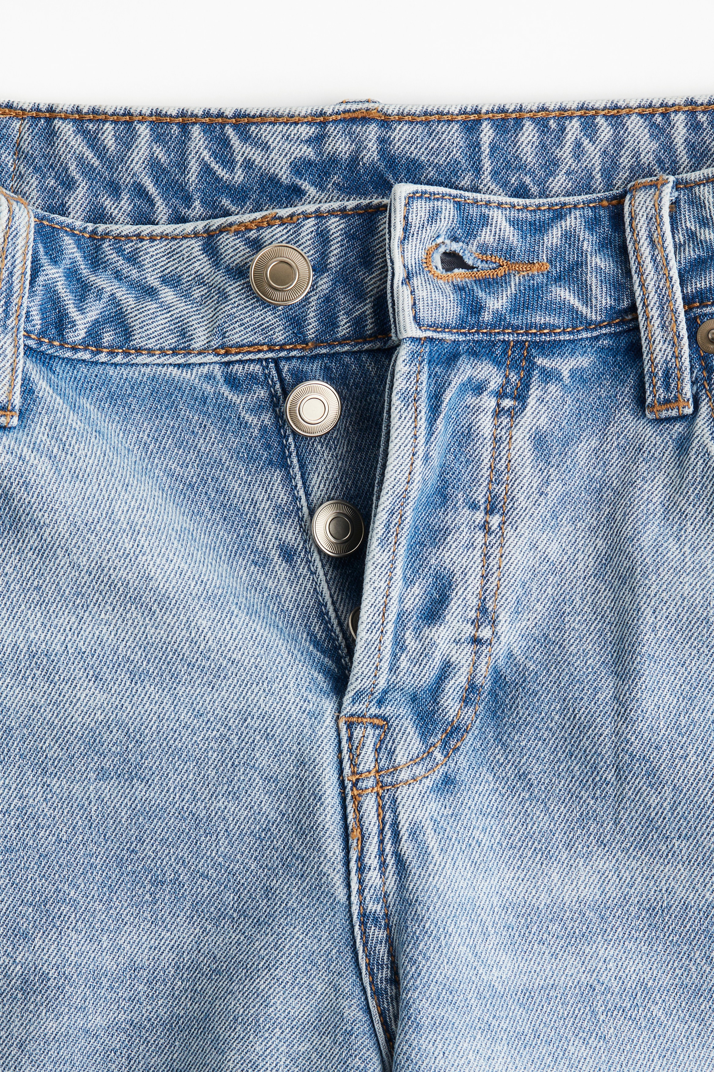 Low Knee-length denim shorts
