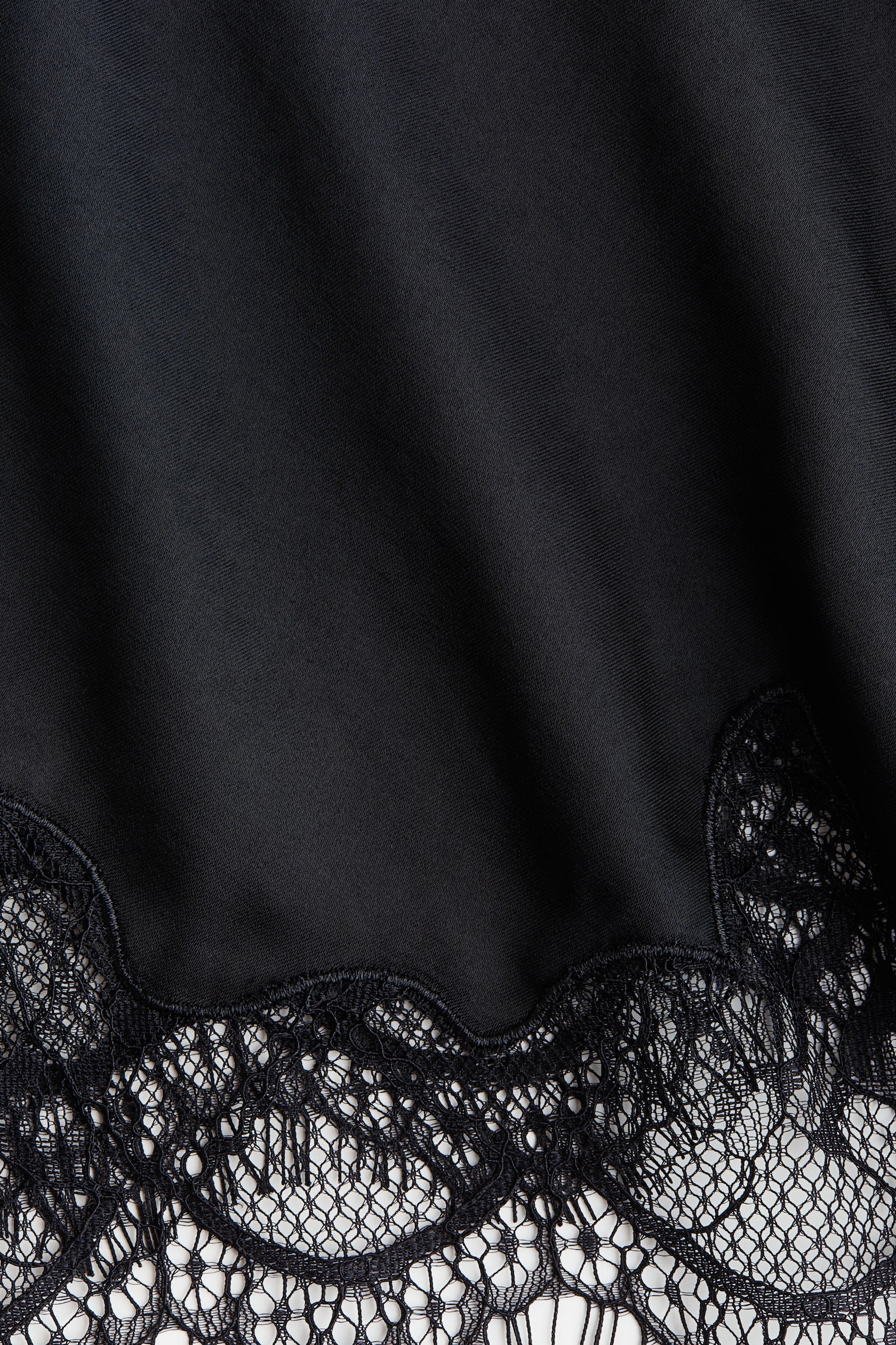 Женская юбка H&M Mama Lace-Trimmed Slip, цвет: Чёрный — фото 5