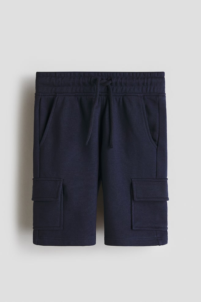 Cargo Sweatshorts - Navy blue/Beige/Light brown - 1