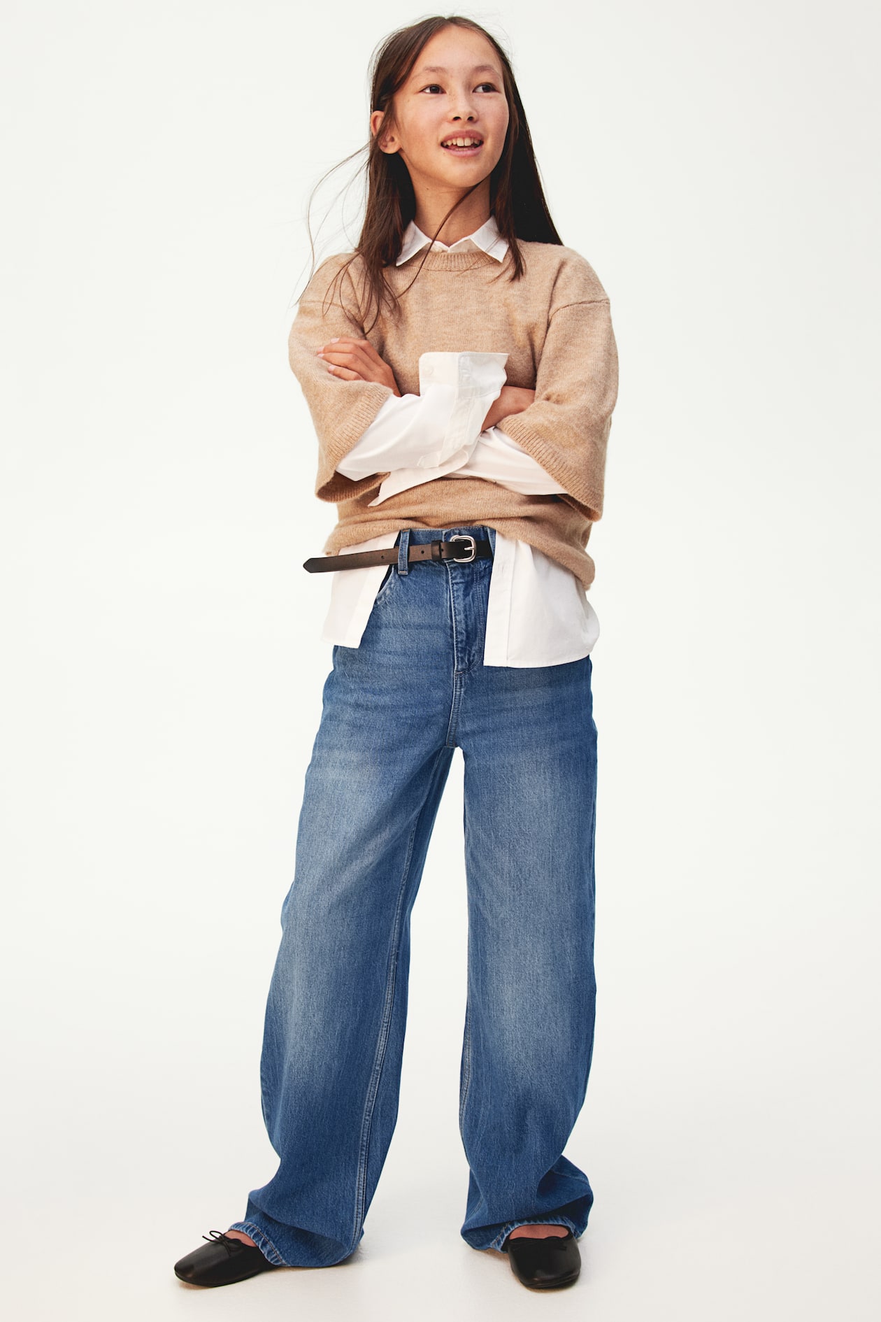 Wide Leg Jeans - Denim blue - Kids | H&M US