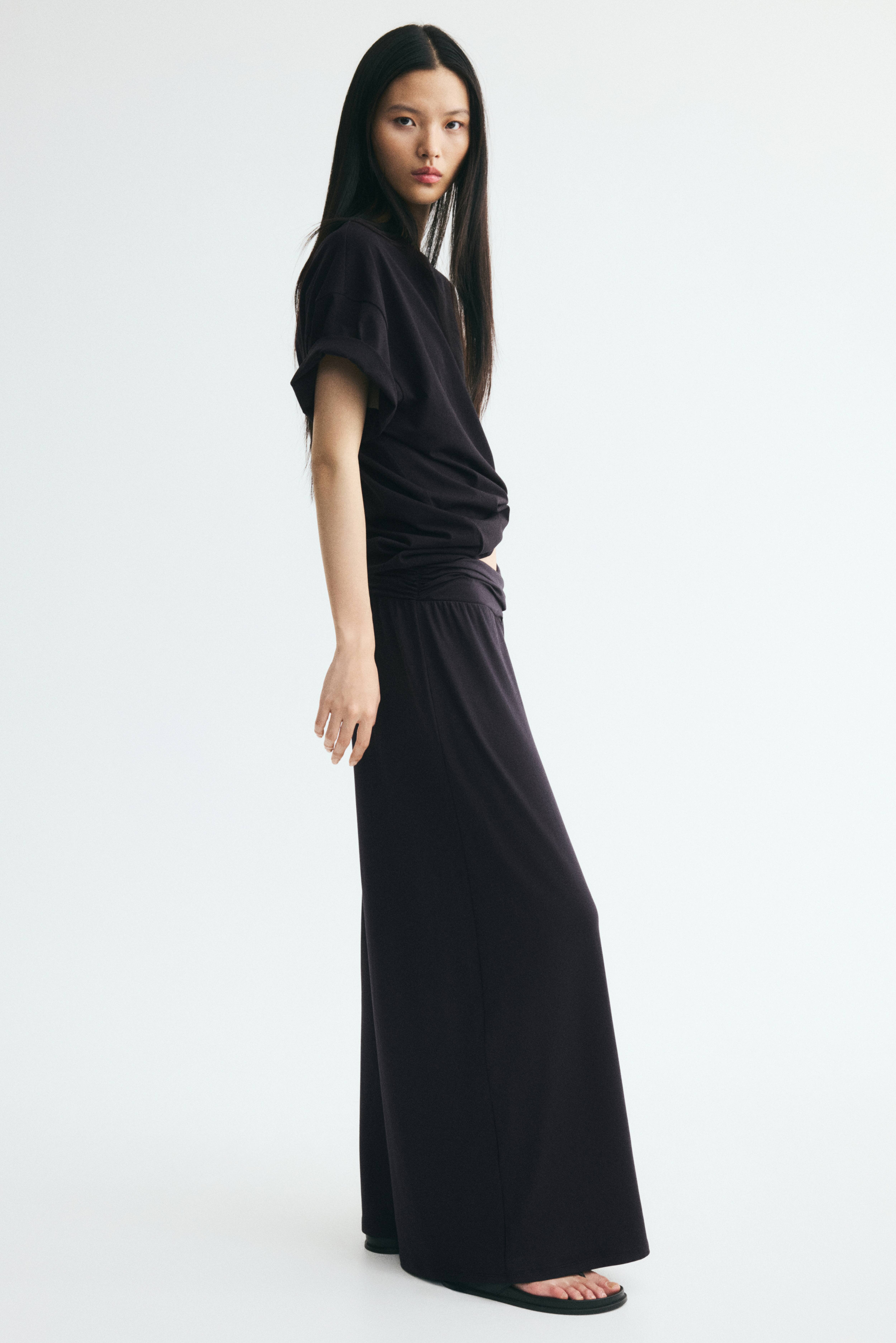 Draped Pull-On Pants