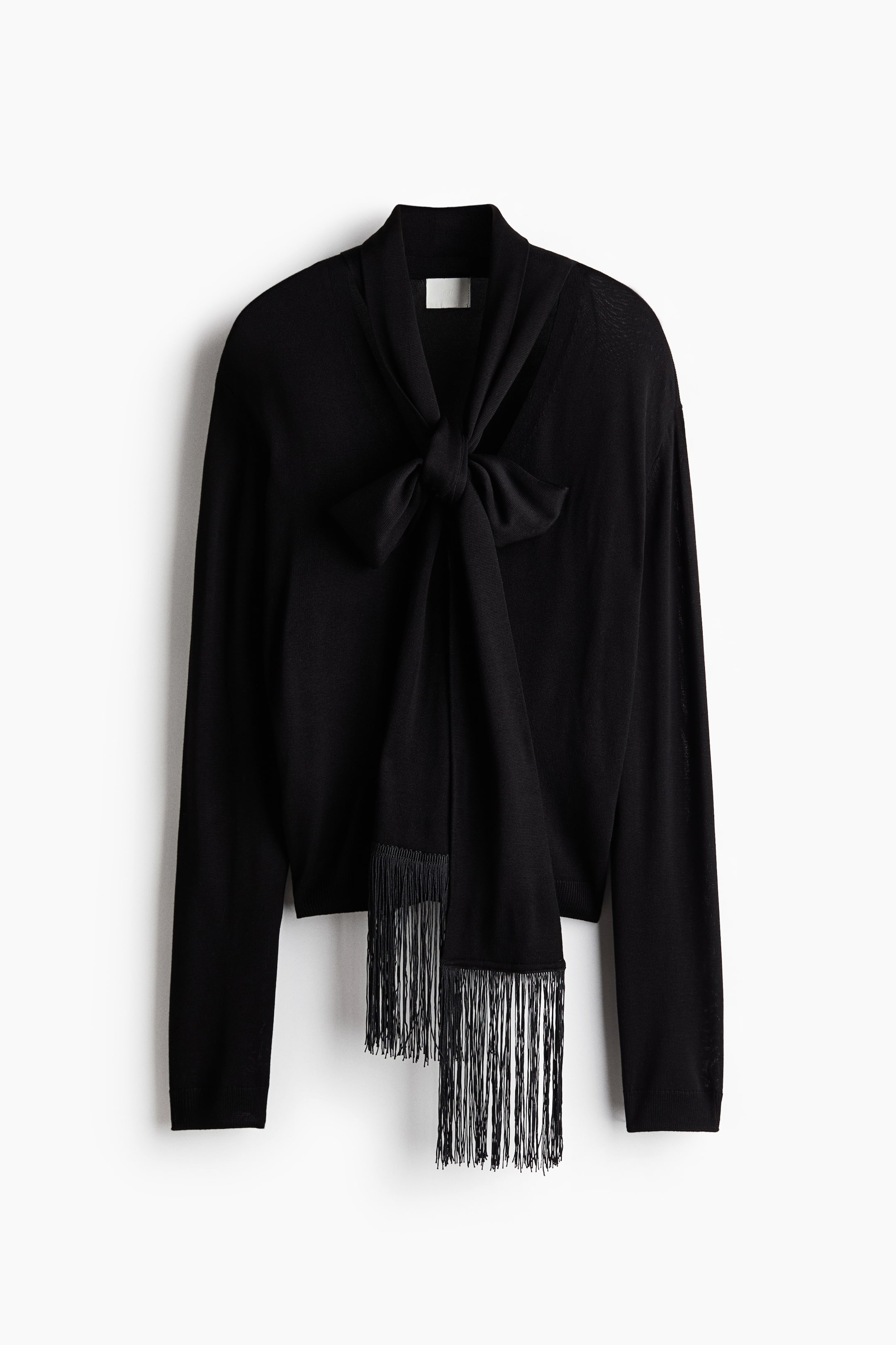 View larger image: Scarf-collar cardigan - Black - Ladies | H&M 1
