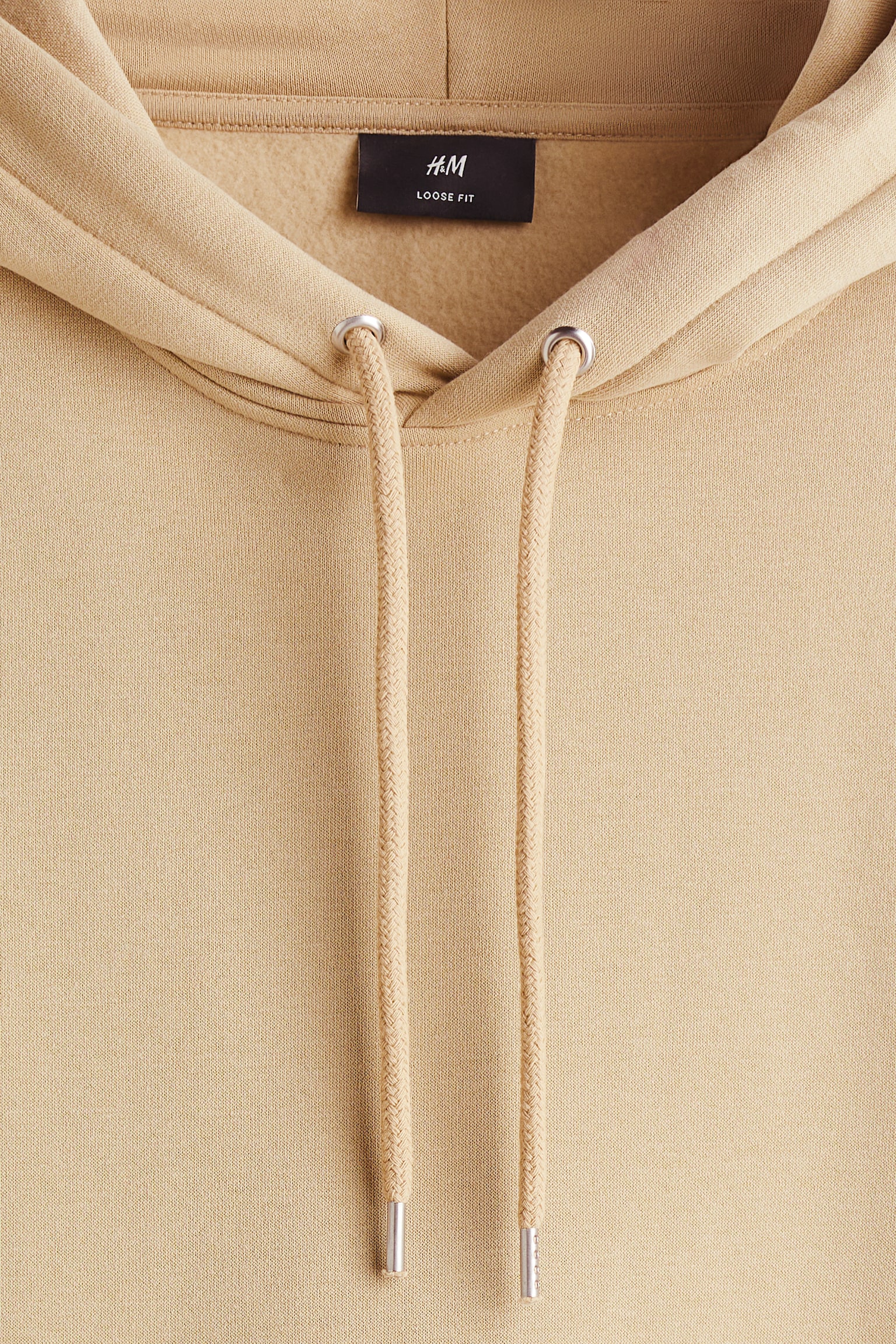 Loose Fit Hoodie - Beige/Dark forest green/Plum/Dark grey/Light blue/Black/Red/White/Dark brown/Light grey marl/Dark khaki green/Navy blue - 5