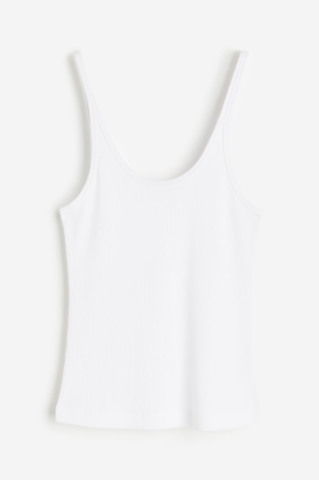 Ribbed vest top - White/Light beige/Light turquoise/Black/dc/dc - 2