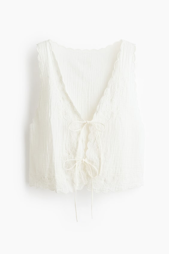Женский пляжный топ H&M Cotton Muslin из хлопка