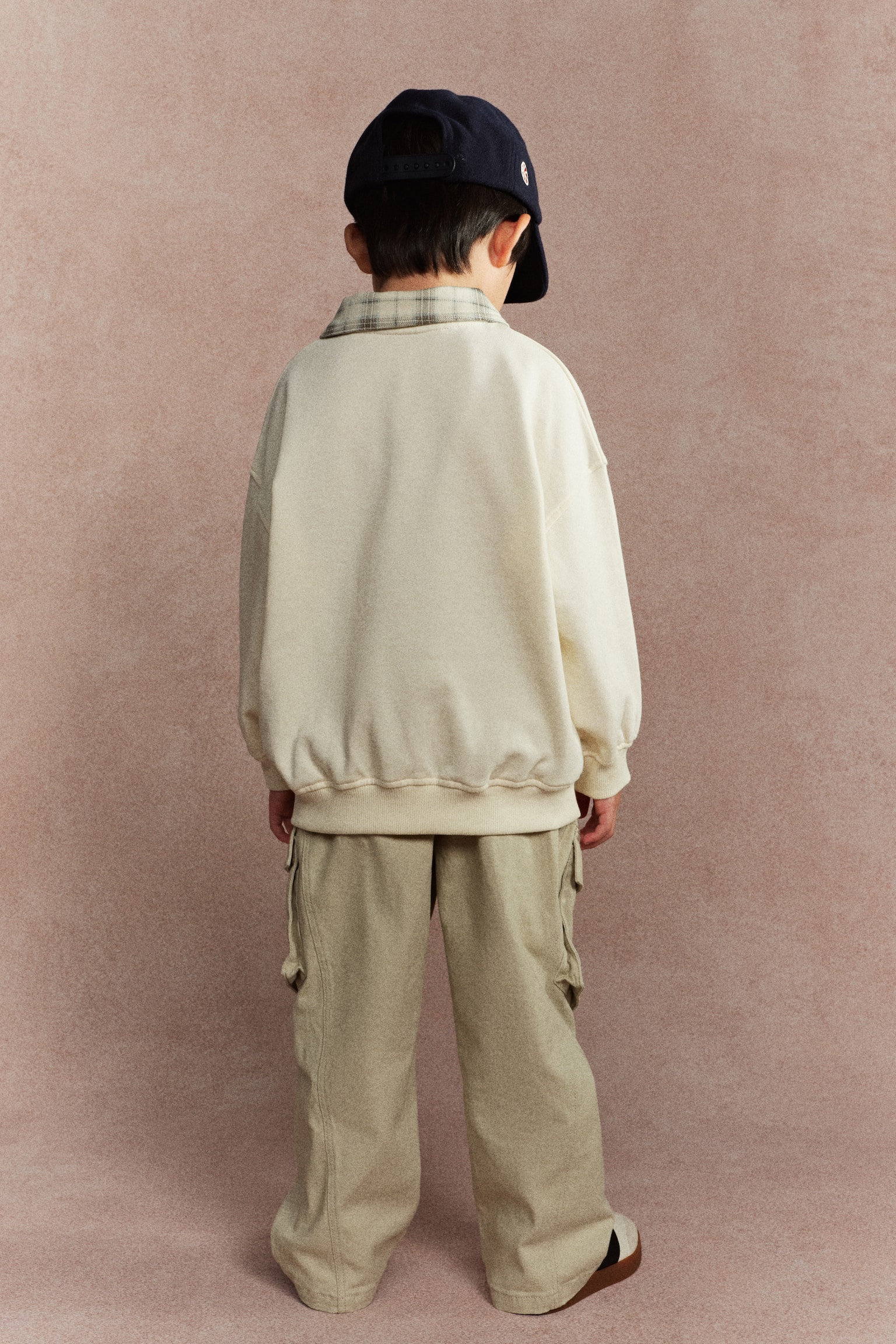 Motif-detail zip-top sweatshirt - Cream/Fantasy/Blue/Block-coloured/Khaki green/Adventure - 3