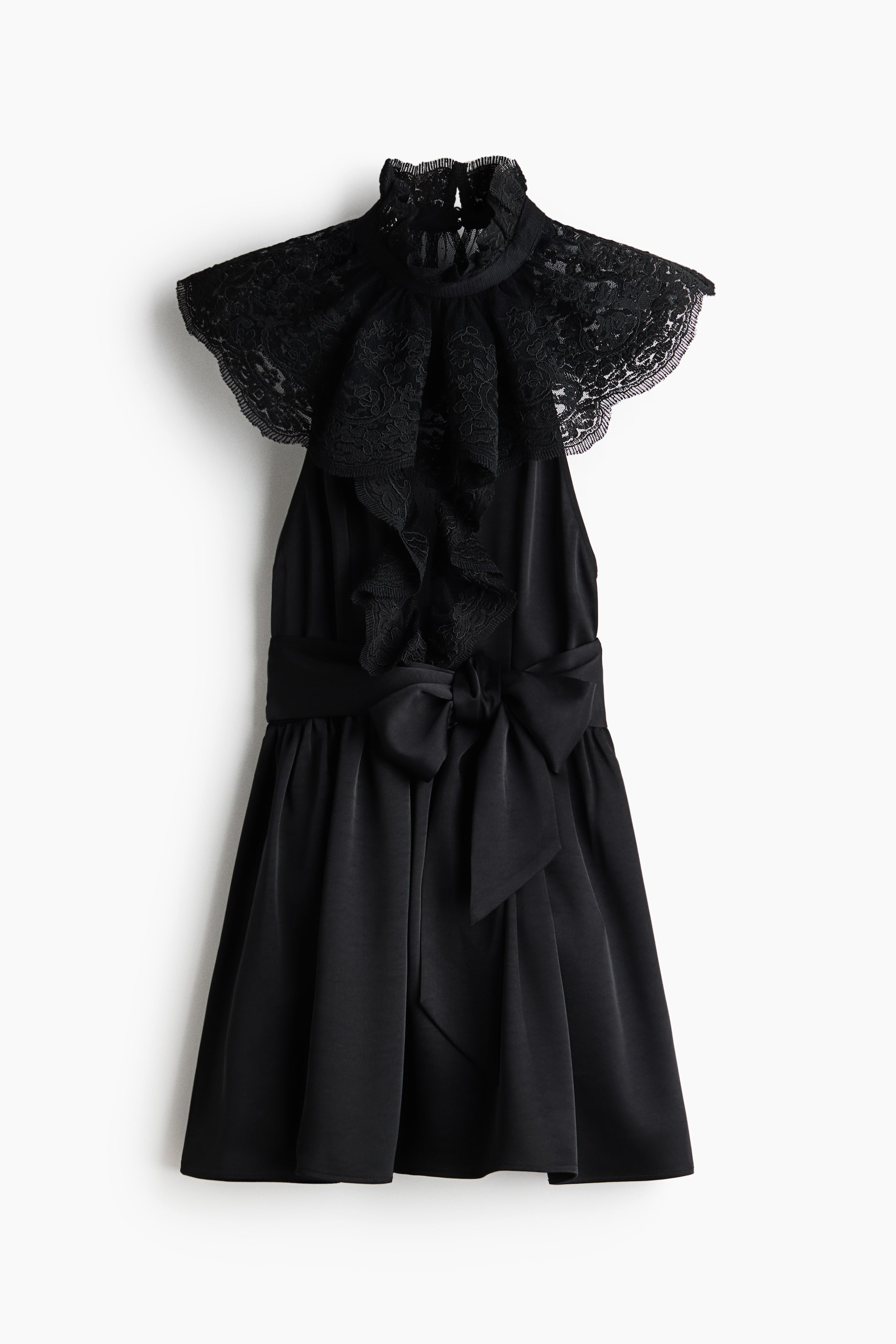Lace-Detail Halterneck Dress