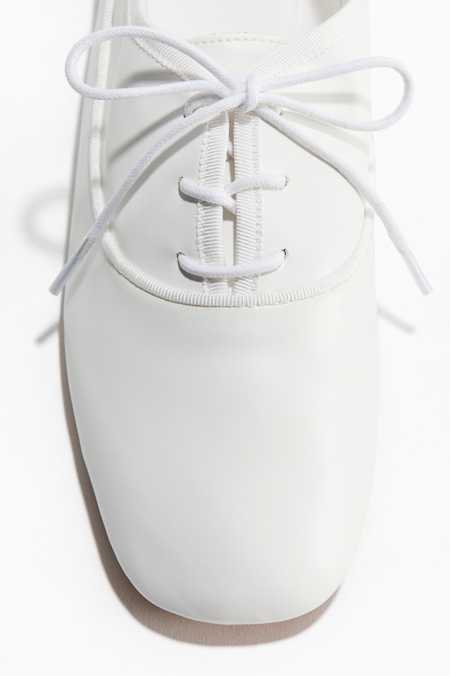 Женские балетки H&M Lace-Up Ballet Flats, цвет: Белый — фото 3