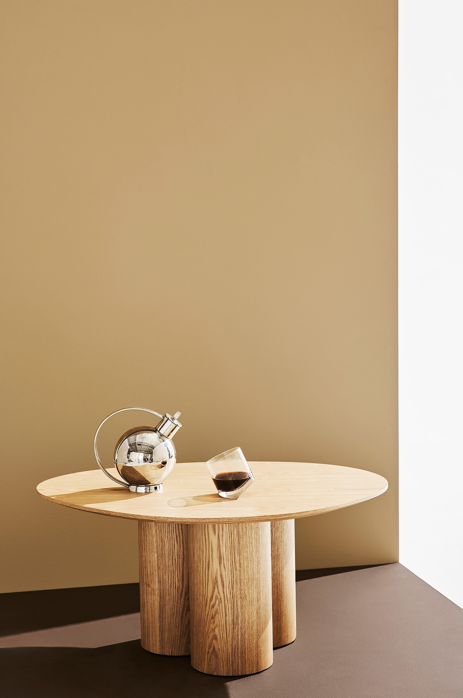 Emi Side Table - Ash/Black Matte/Walnut