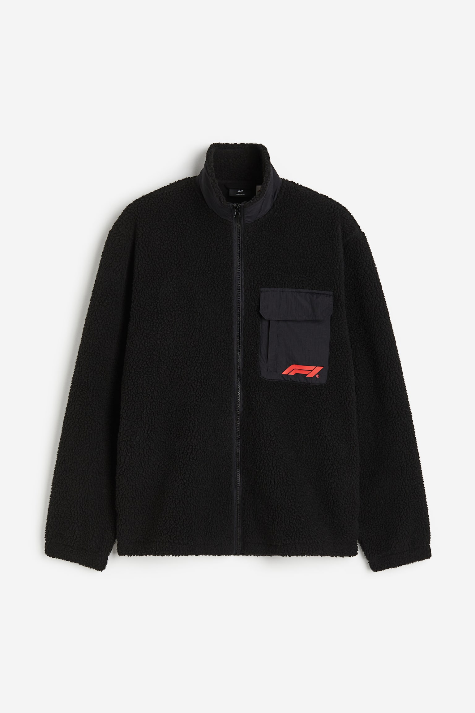 Relaxed Fit Fleece Jacket - Black/Formula 1 - 1