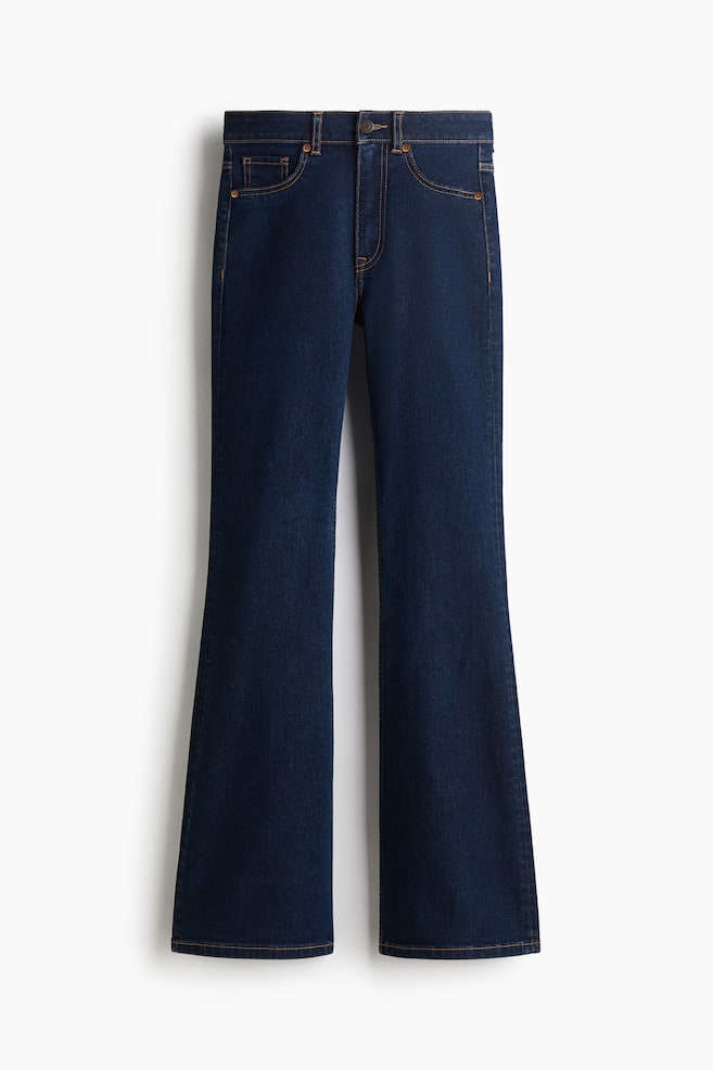 Flared High Jeans - Dark denim blue/Denim blue/Light denim blue/Denim blue/Black/washed - 1