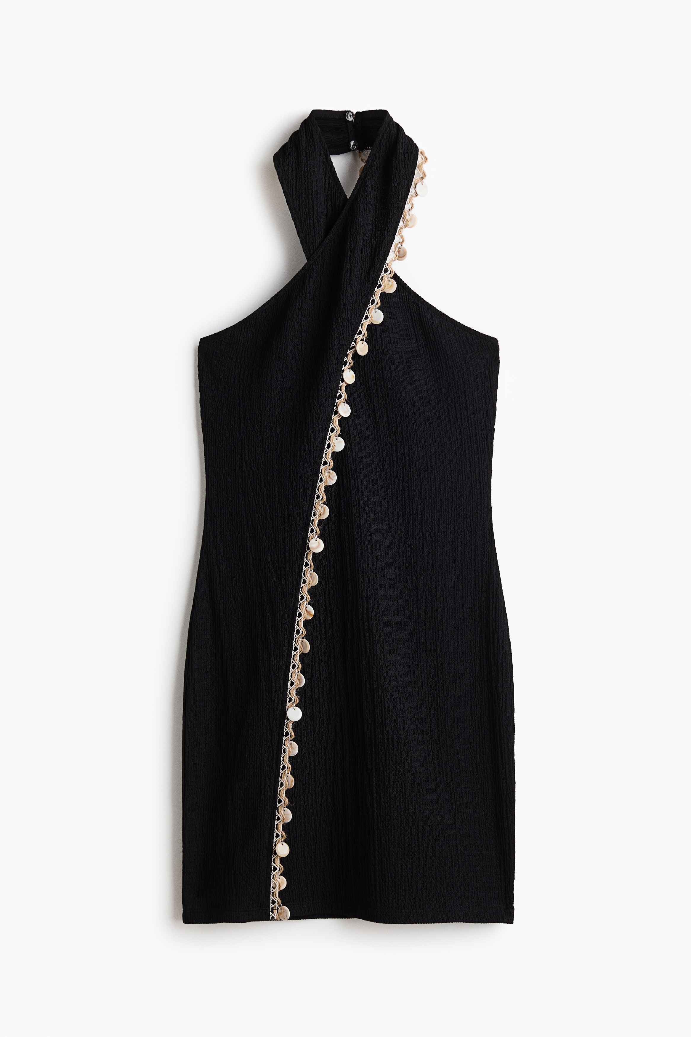 Embellished halterneck dress