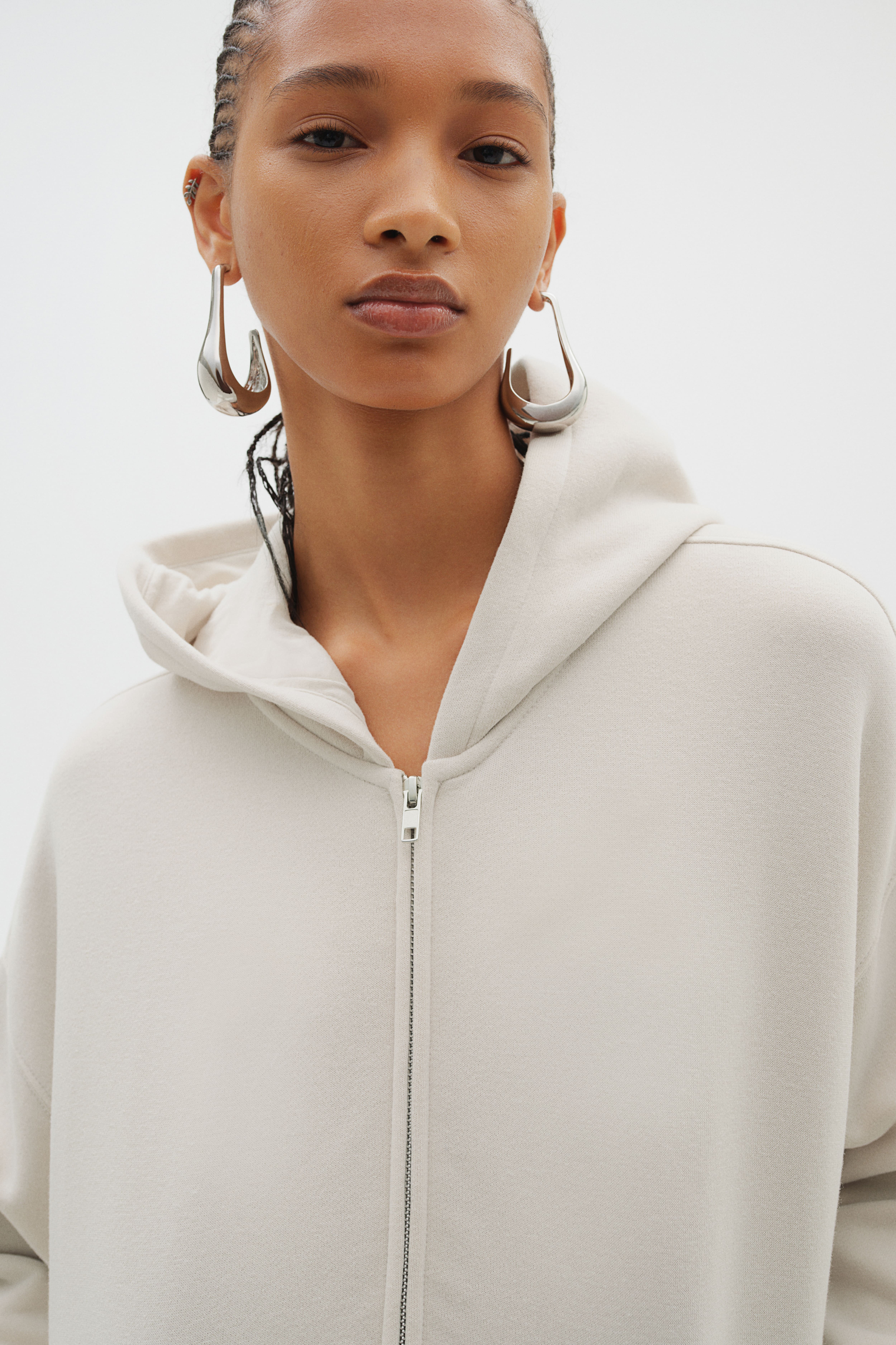 H&m zip up hoodie womens on sale