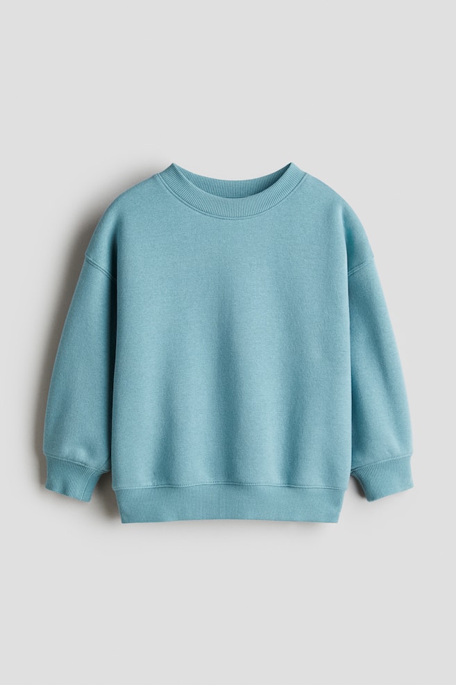 Felpa oversize con interno spazzolato - Turchese chiaro/Grigio scuro/Blu polvere/Azzurro/Azzurro/Turchese chiaro/Blu acceso/Verde/Verde/Dusty blue/Blu navy/Rosso/Blu - 1