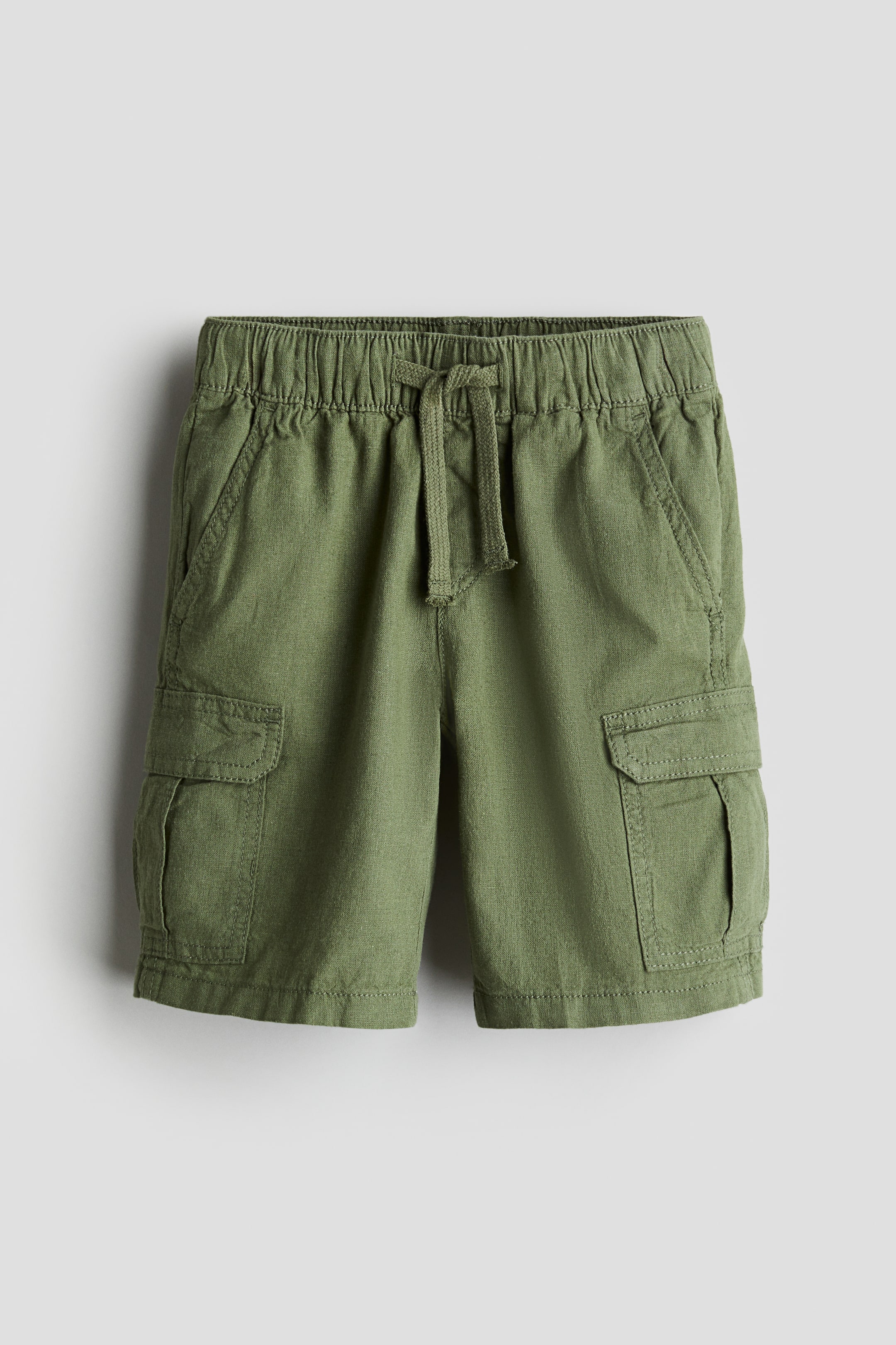 Linen-blend Cargo Shorts