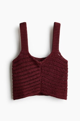 Topp med virkad look