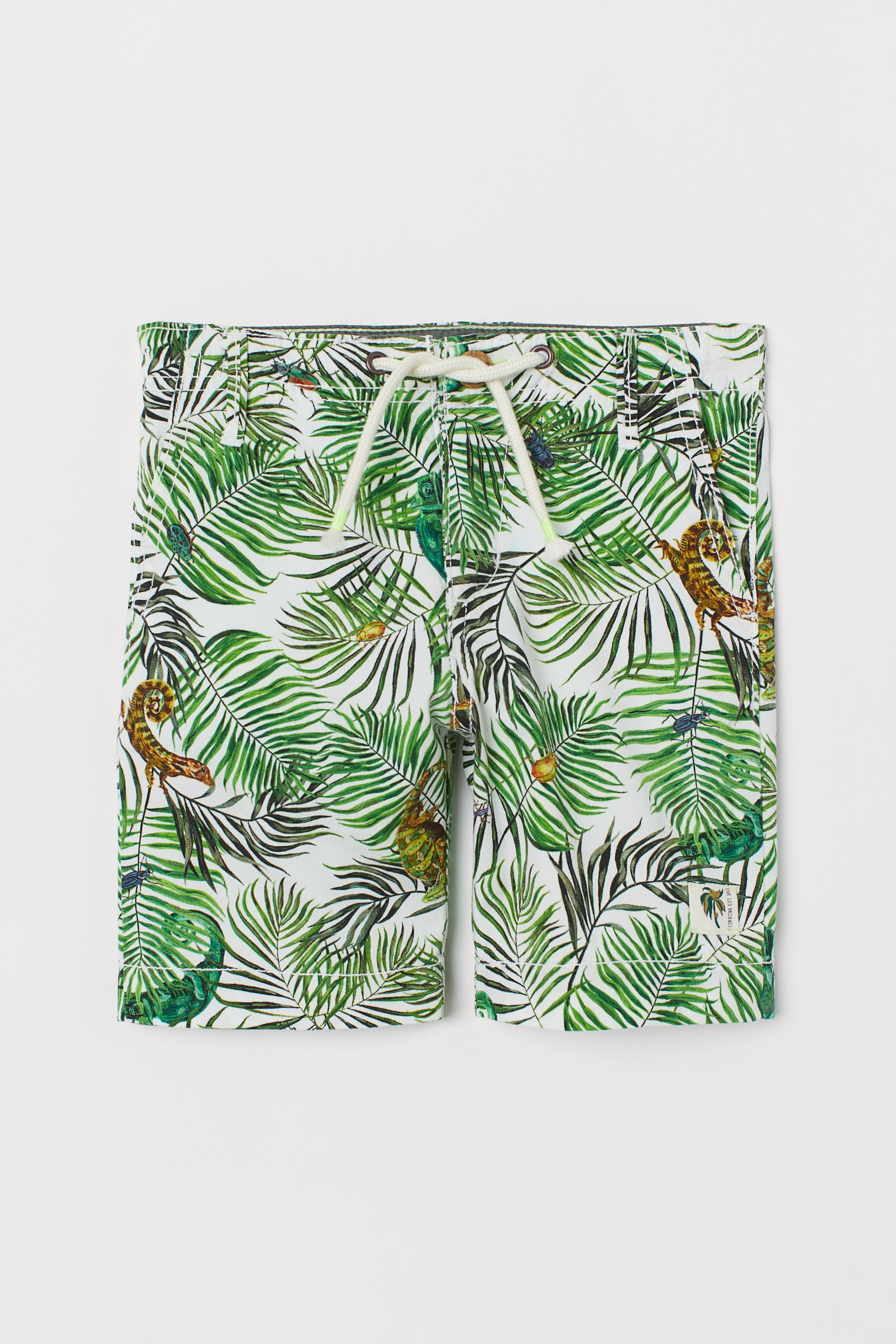 View larger image: Patterned shorts - Green/Chameleons - Kids | H&M 1