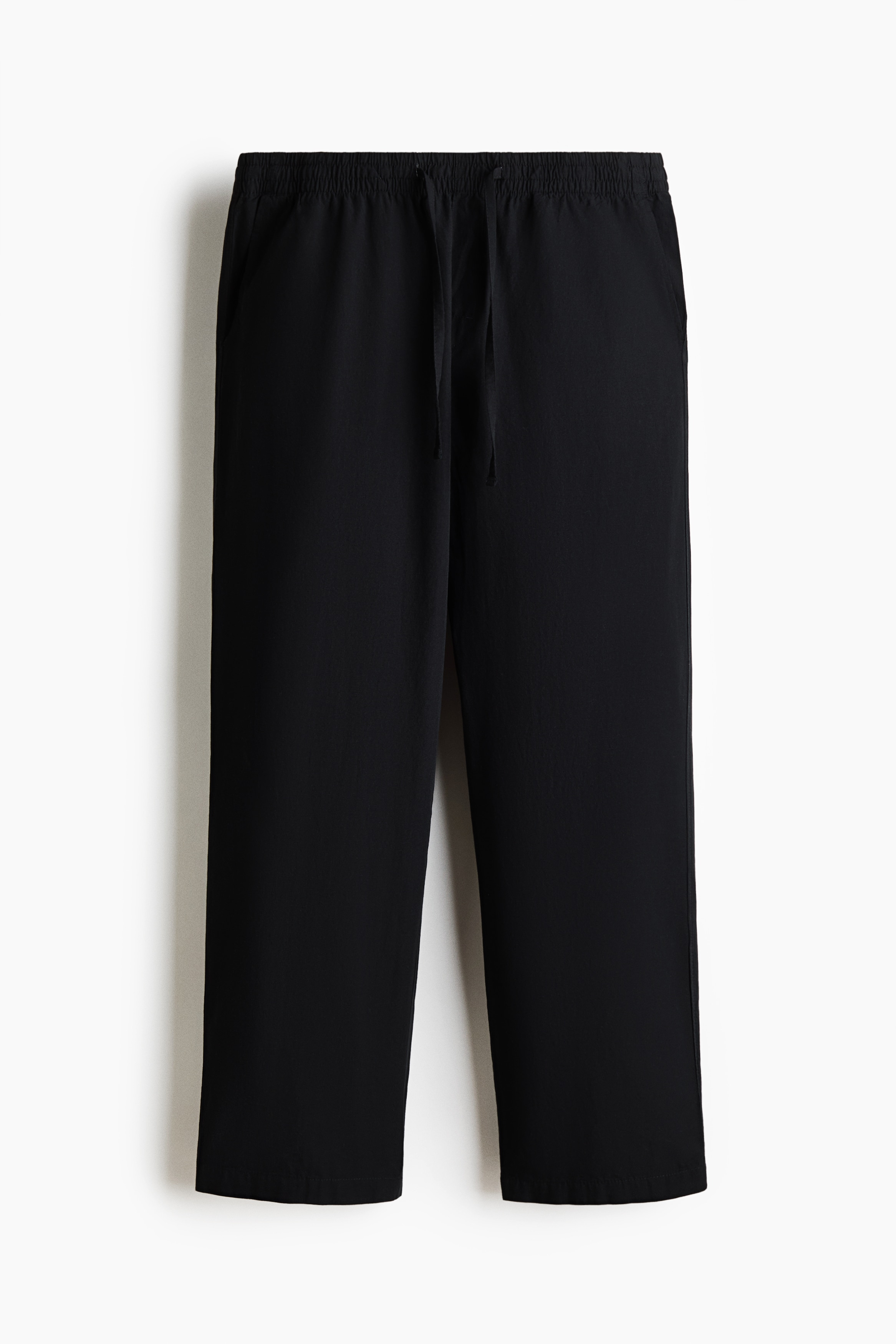 H & M - Popelinehose in Relaxed Fit - Schwarz - Herren