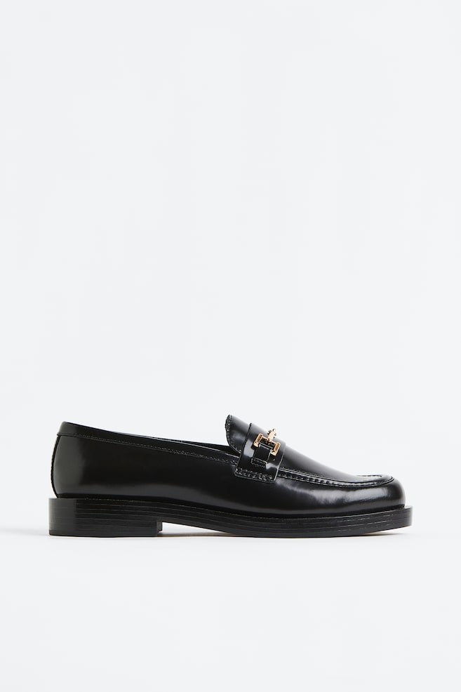 Leather loafers - Black/White - 2