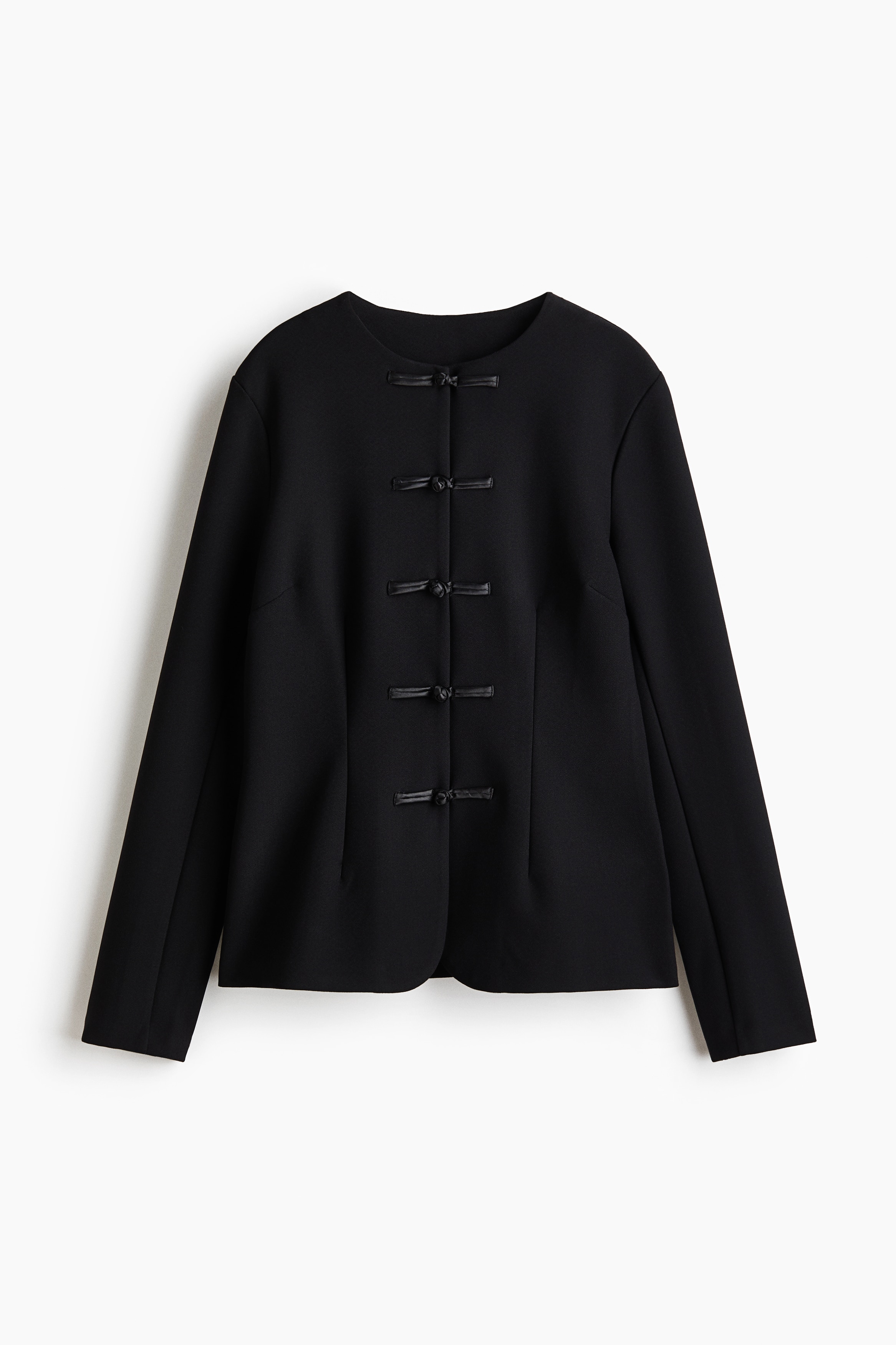 Knot-button jacket - Black